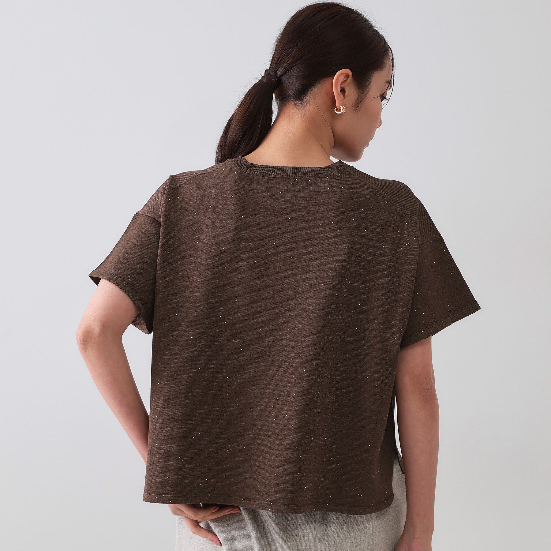 OPAQUE.CLIP「スパンコールサマーニット【洗濯機洗い可/抗ピル】」|ニット・セーター|