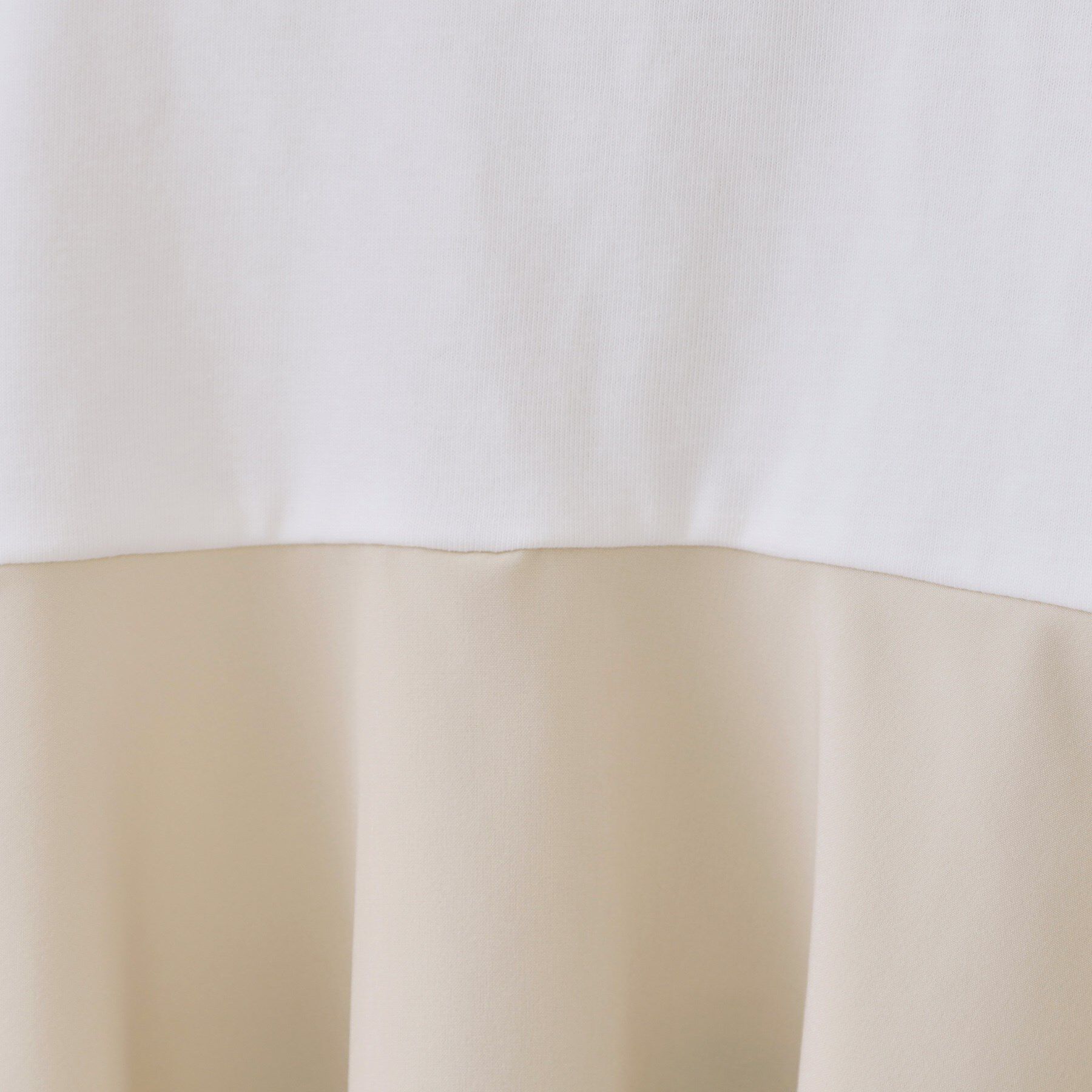 OPAQUE.CLIP「配色フハクドッキングペプラムトップス【洗濯機洗い可/抗ピル】」|Tシャツ・カットソー|