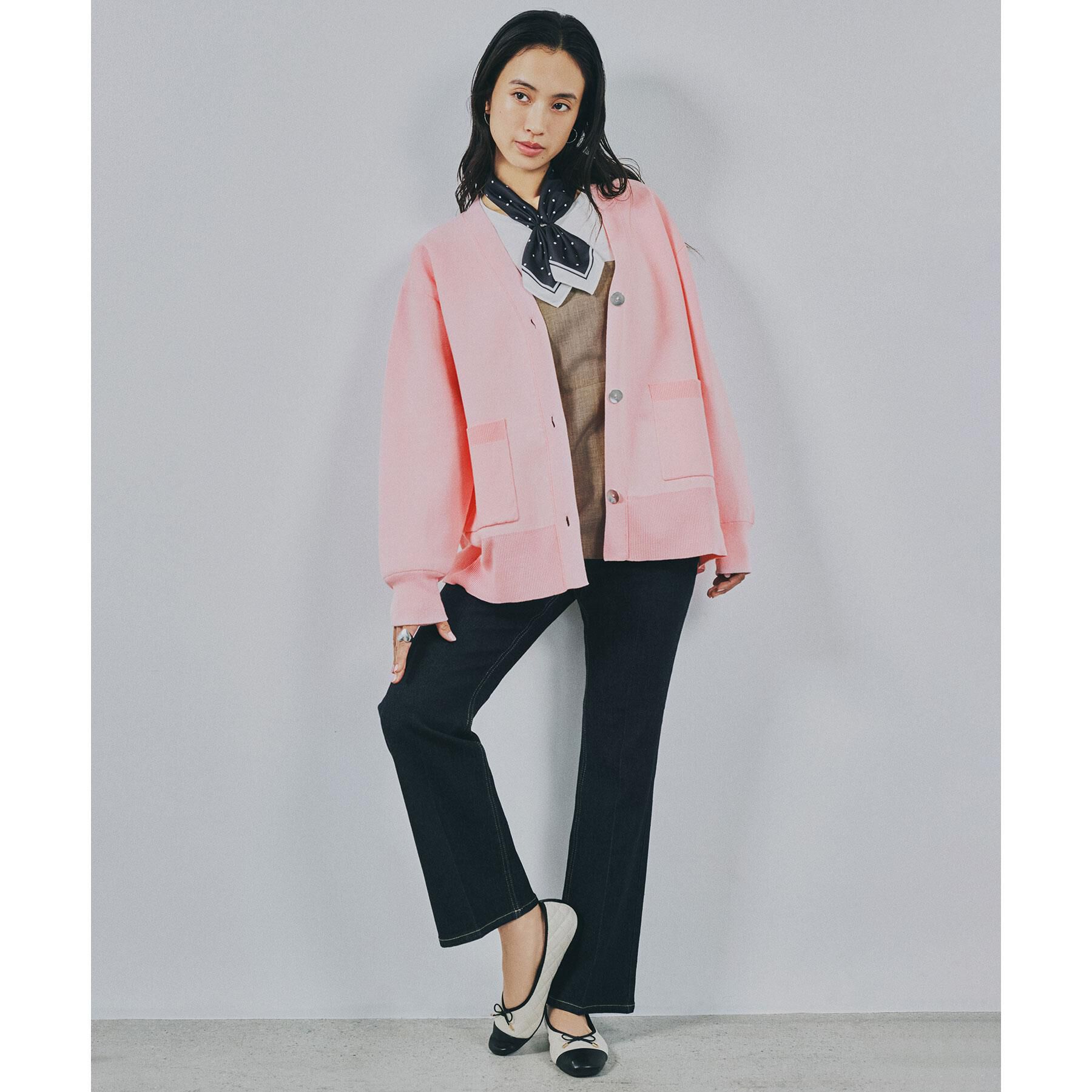 OPAQUE.CLIP「ストレッチセミフレアデニム【洗濯機洗い可】《SS～LL》」|デニム|