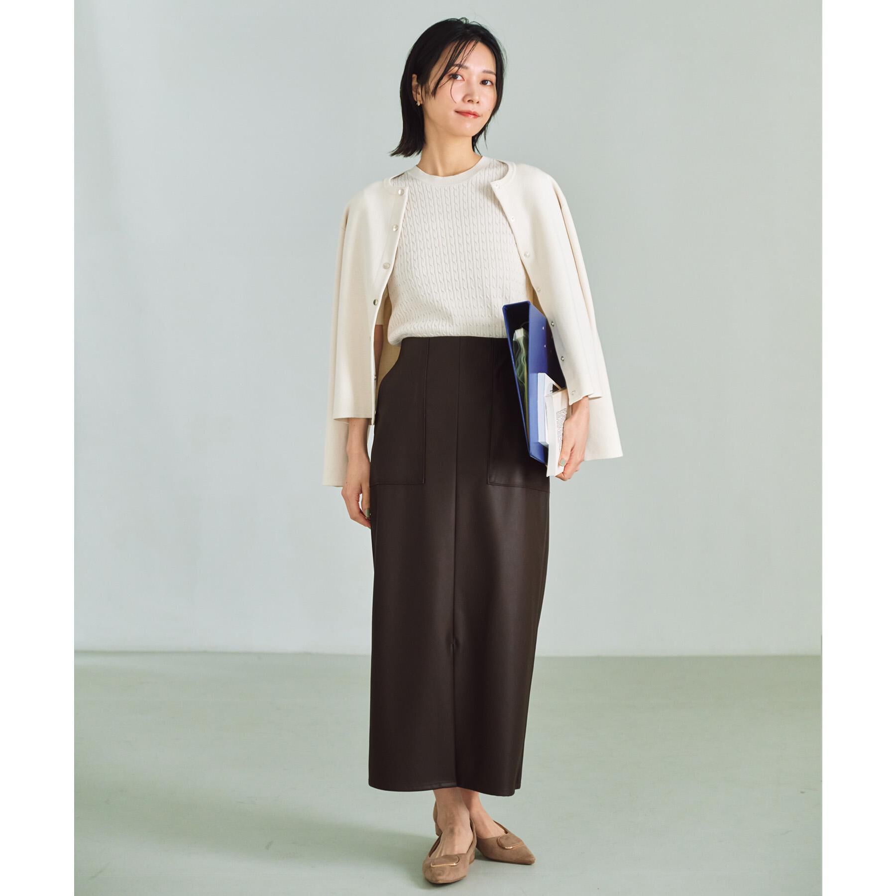 OPAQUE.CLIP「ストレッチダブルポケットタイトスカート【洗える】」|スカート|