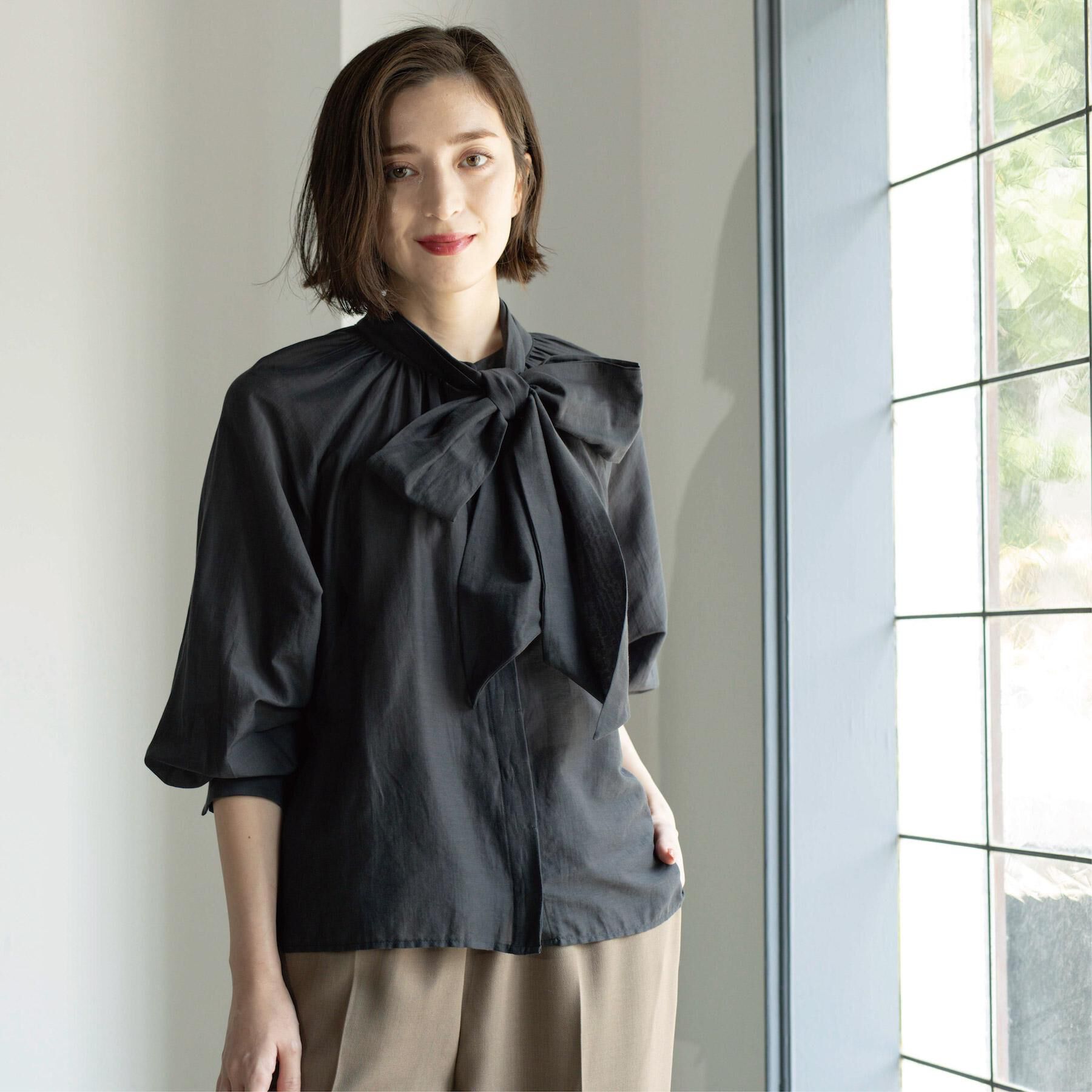 OPAQUE.CLIP「2WAYシアーボウタイブラウス【洗濯機洗い可】」|シャツ・ブラウス|