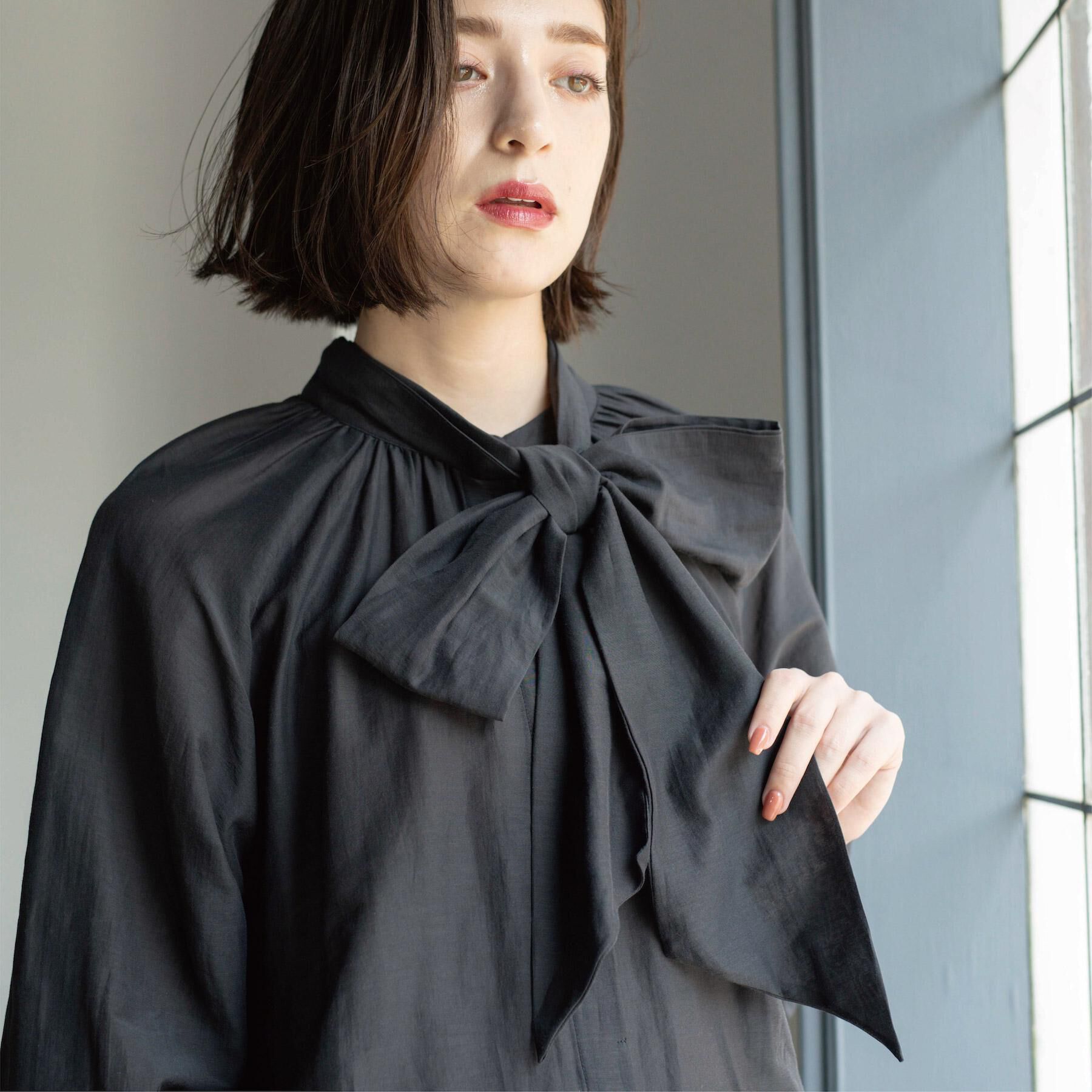 OPAQUE.CLIP「2WAYシアーボウタイブラウス【洗濯機洗い可】」|シャツ・ブラウス|