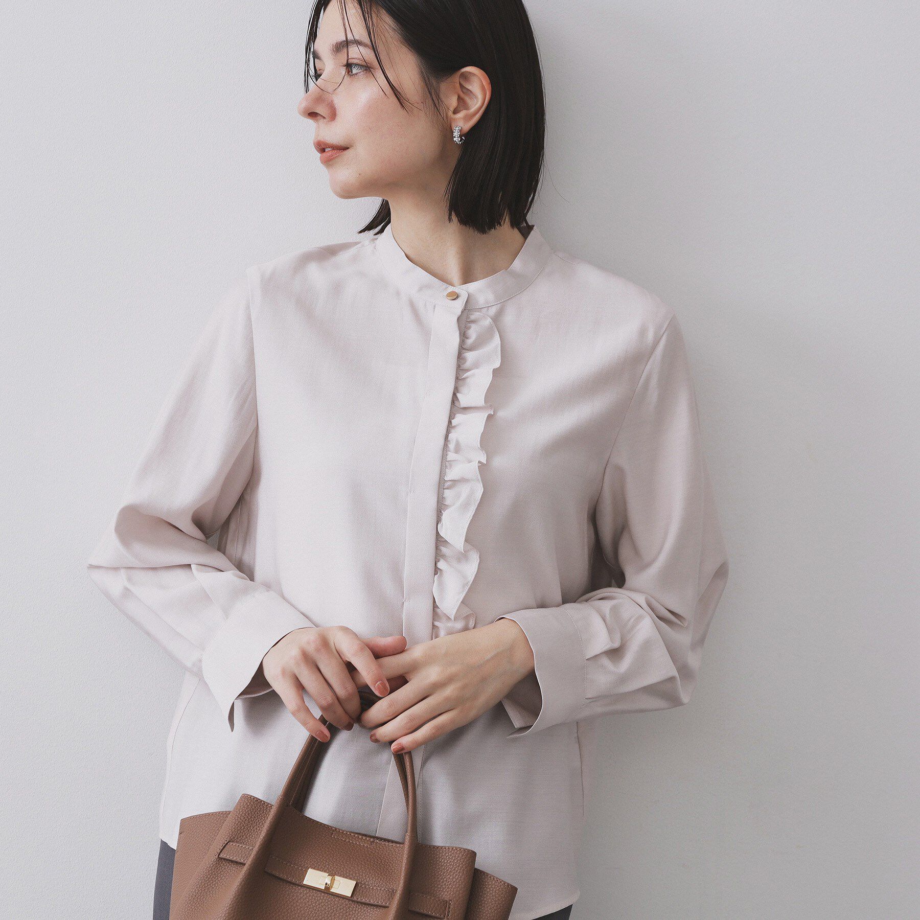 OPAQUE.CLIP「フロントフリルブラウス【洗濯機OK】」|シャツ・ブラウス|