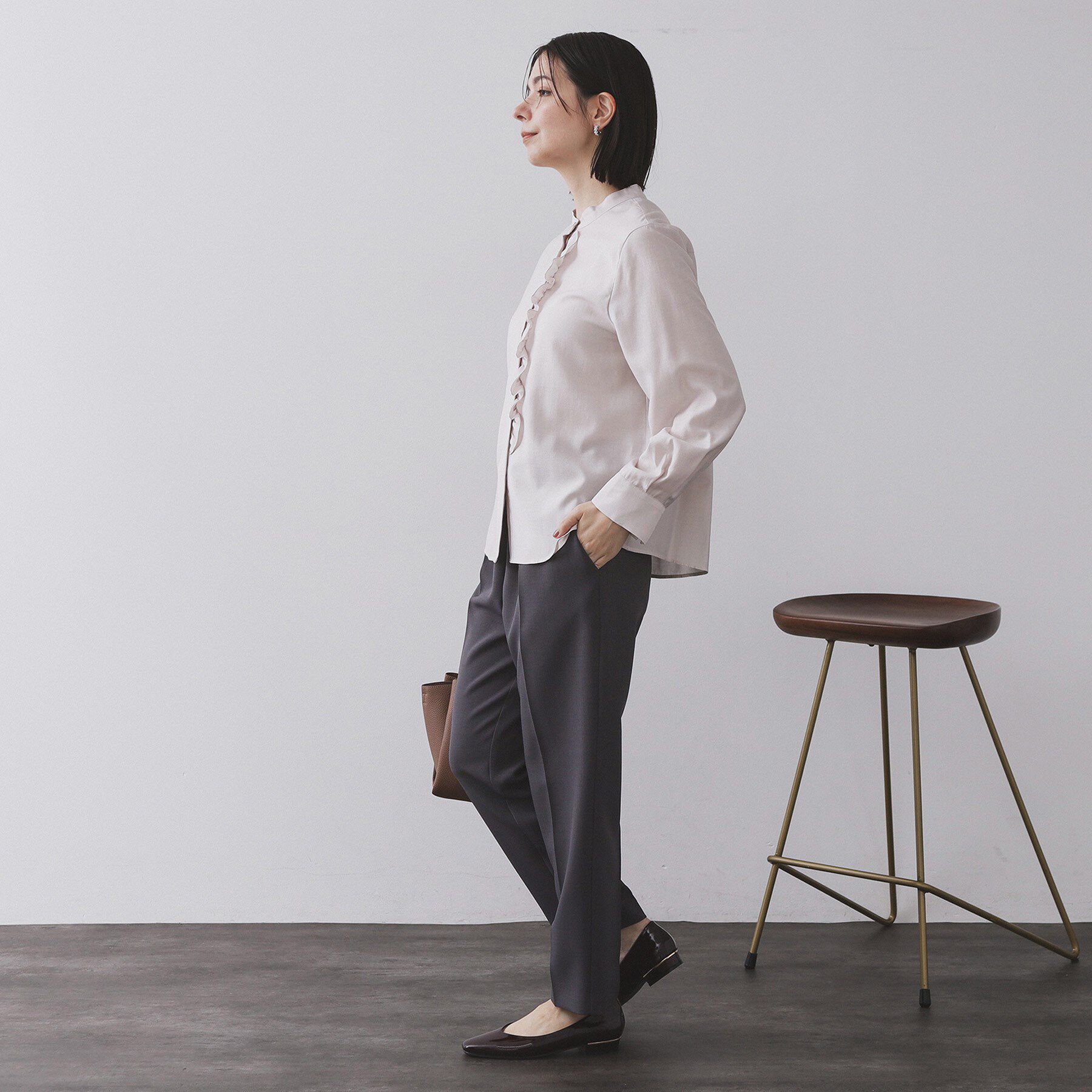 OPAQUE.CLIP「フロントフリルブラウス【洗濯機OK】」|シャツ・ブラウス|