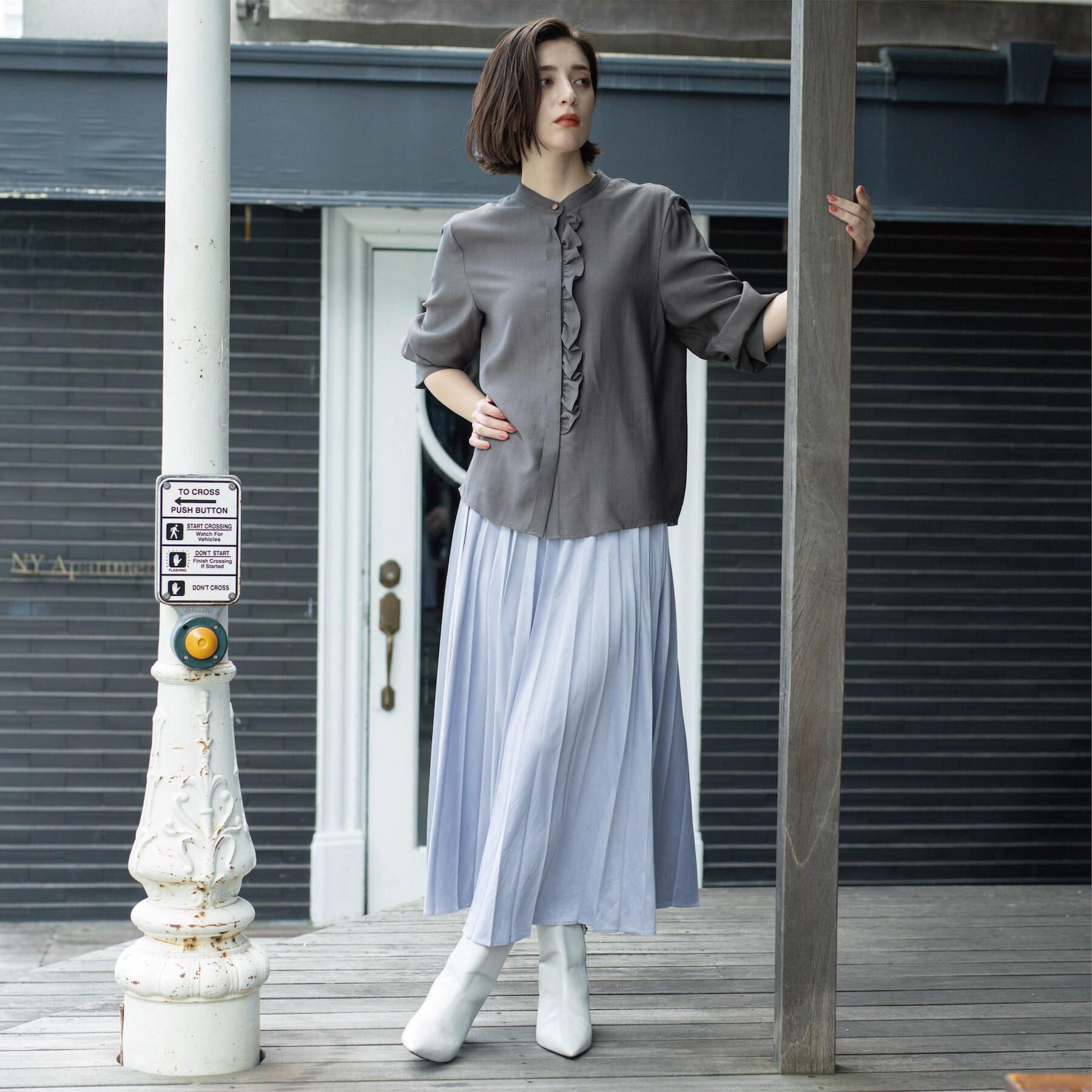 OPAQUE.CLIP「フロントフリルブラウス【洗濯機OK】」|シャツ・ブラウス|