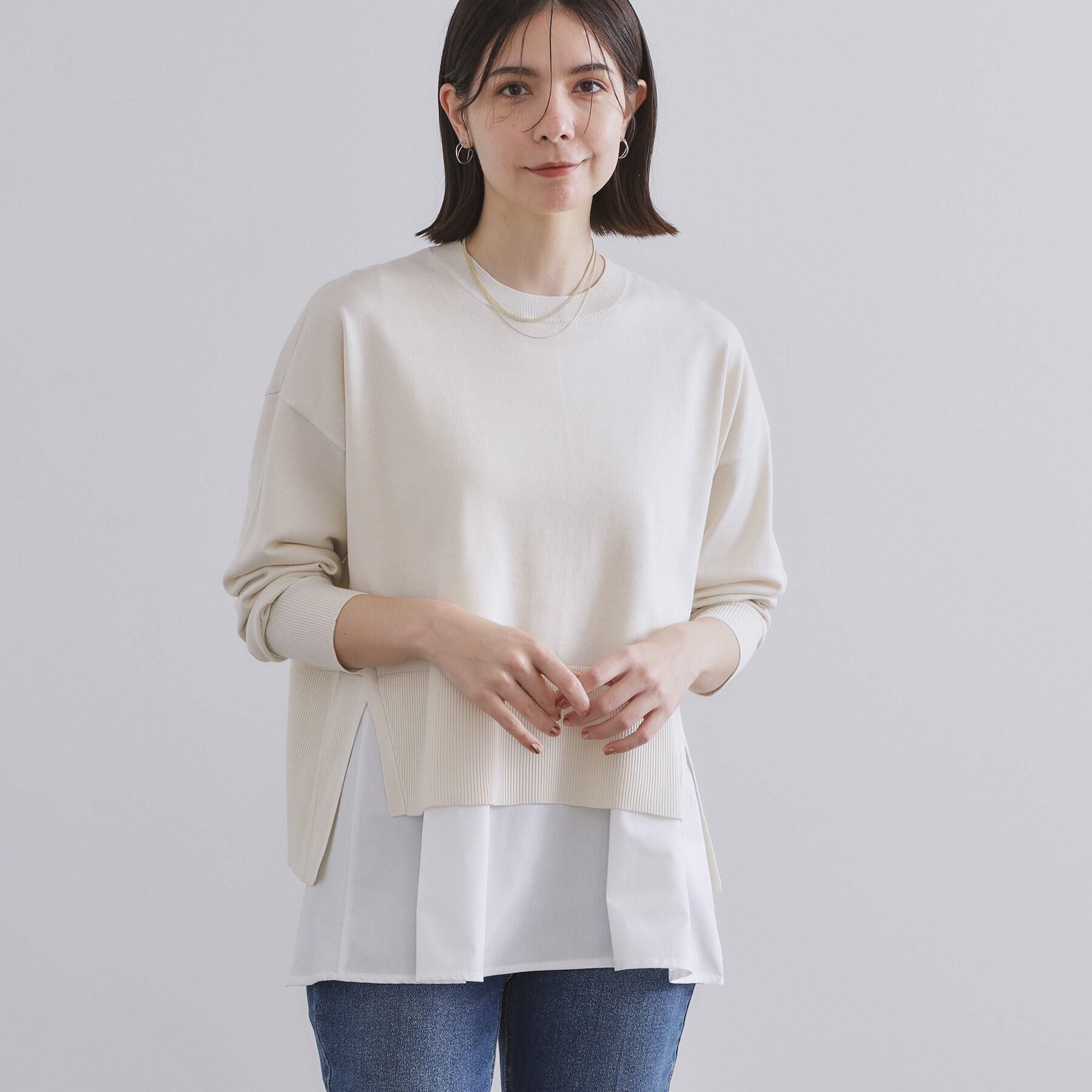 OPAQUE.CLIP「《ツインセット》リラクシーサイドスリットニット&times;ドッキングタンク【洗濯機洗い可】」|その他|