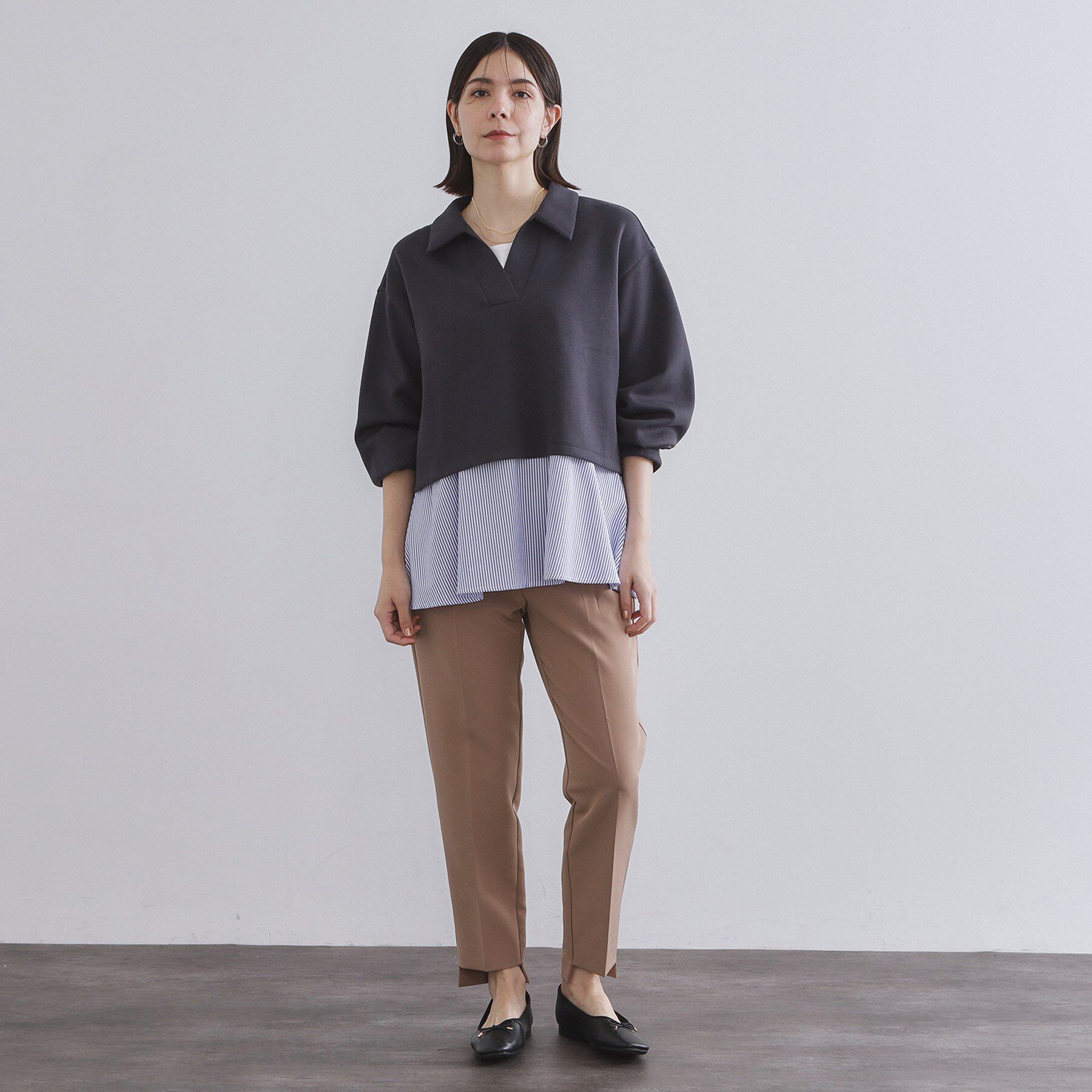 OPAQUE.CLIP「《ツインセット》リラクシーサイドスリットニット&times;ドッキングタンク【洗濯機洗い可】」|その他|