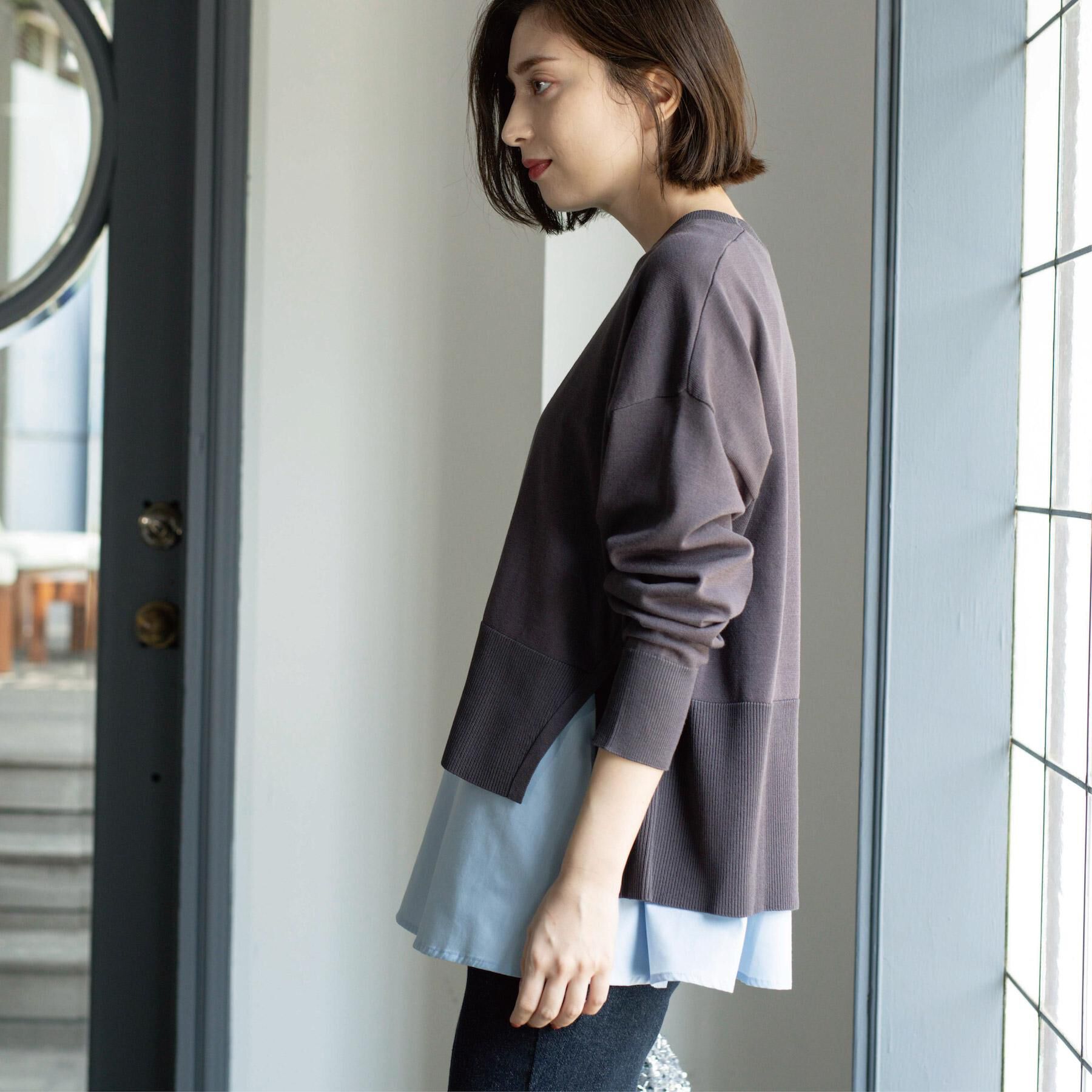 OPAQUE.CLIP「《ツインセット》リラクシーサイドスリットニット&times;ドッキングタンク【洗濯機洗い可】」|その他|