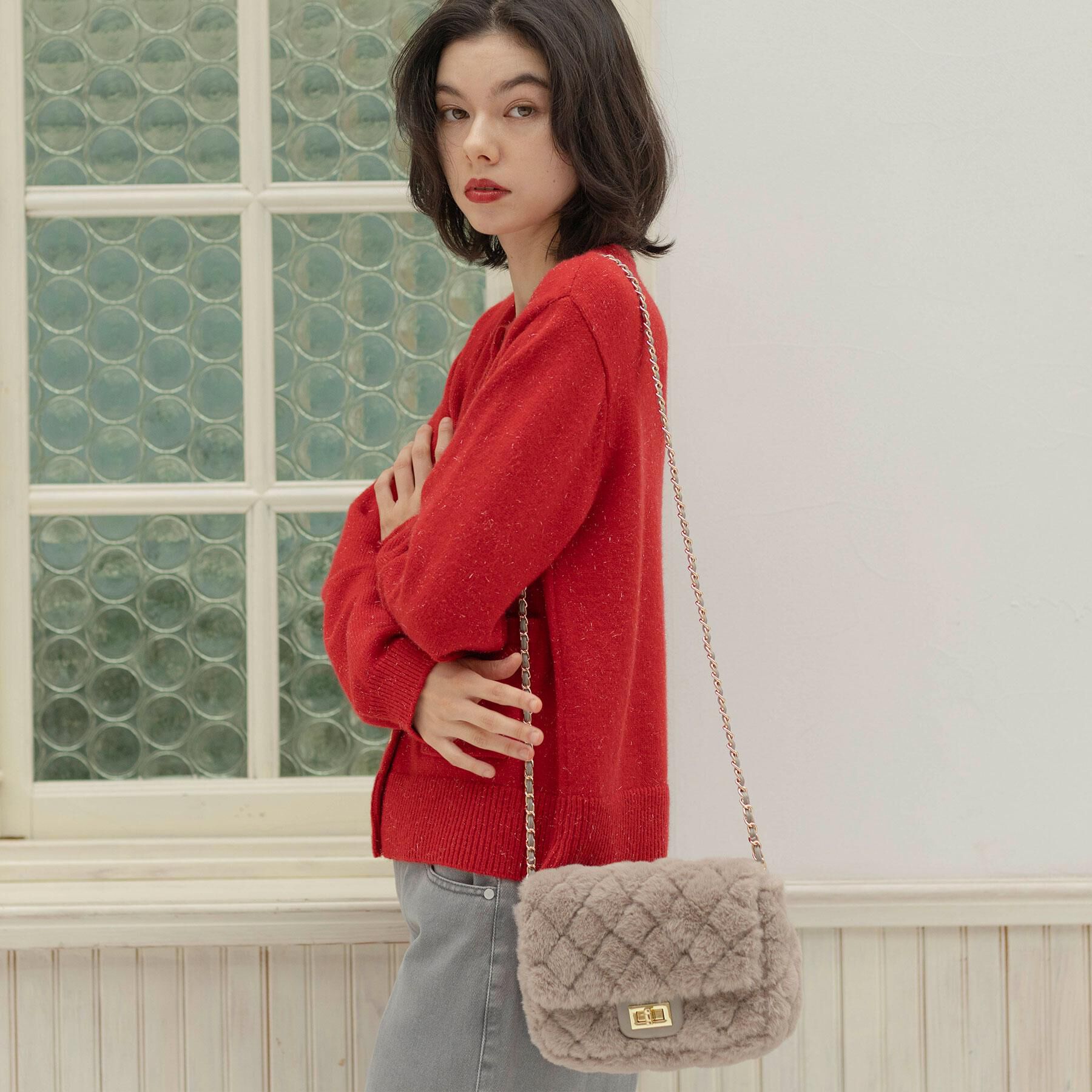 OPAQUE.CLIP「パフィーキルティングチェーンショルダーバッグ」|ショルダー・メッセンジャー|