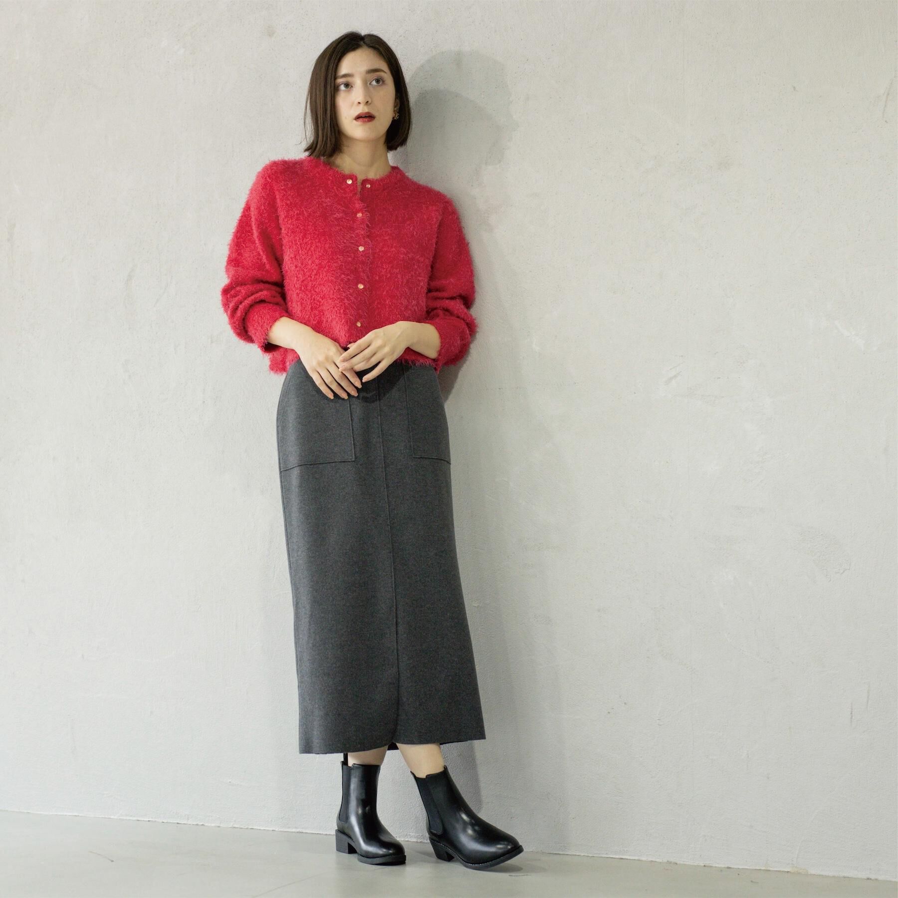 OPAQUE.CLIP「シャギーショートカーディガン【洗濯機OK】《6col》」|カーディガン|