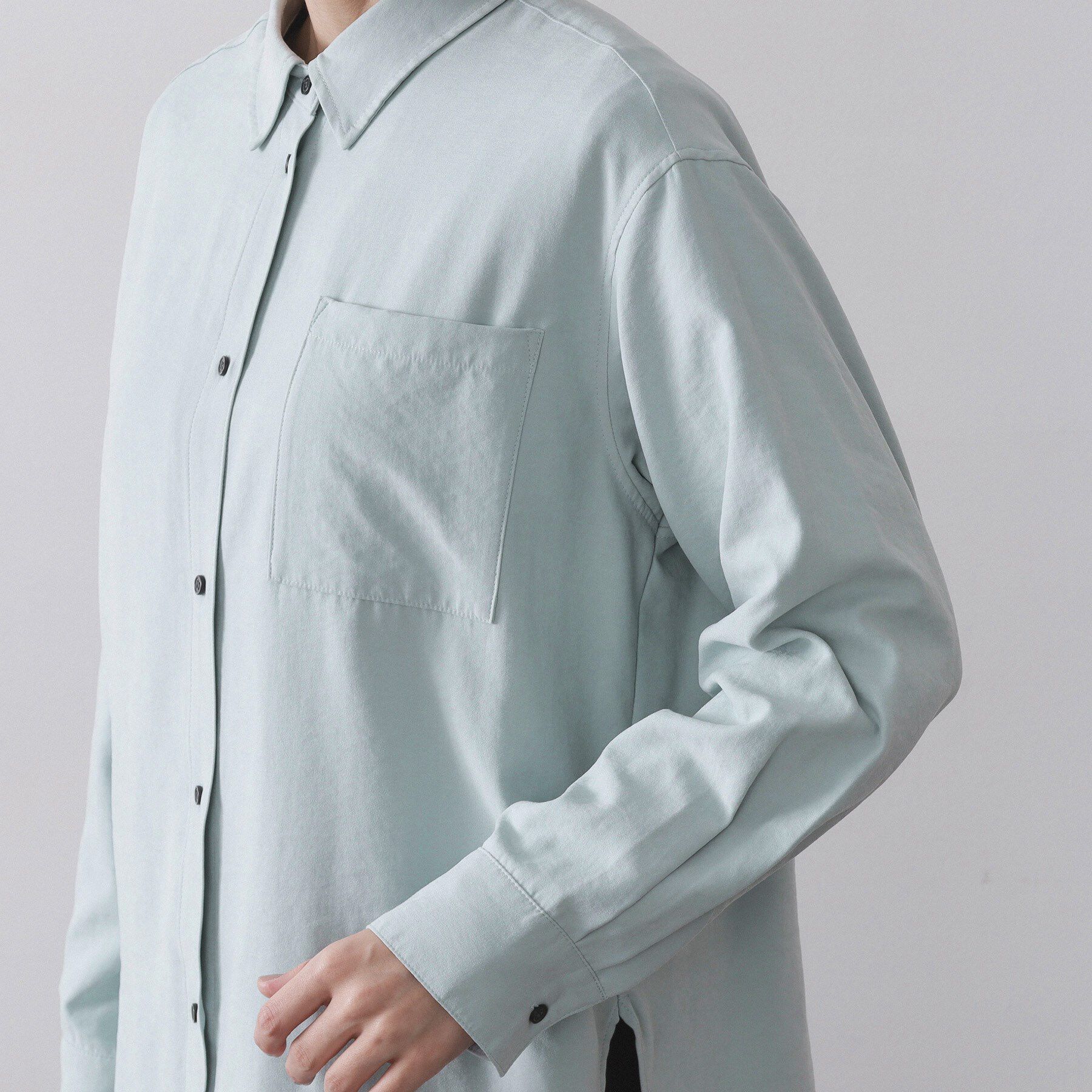 OPAQUE.CLIP「スエードライクシャツ【洗濯機OK】」|シャツ・ブラウス|