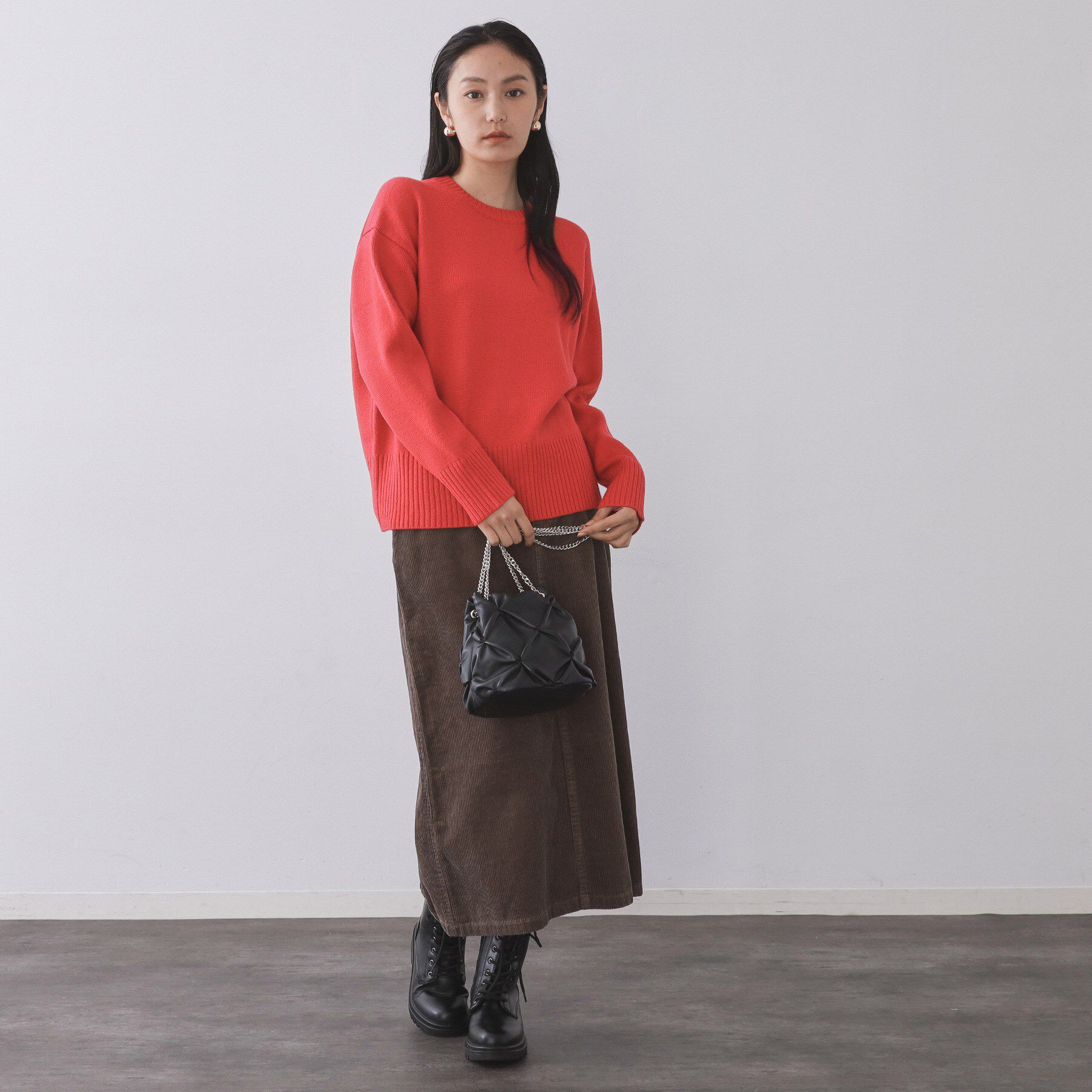 OPAQUE.CLIP「バックボタンリラクシーニット【洗濯機OK】」|ニット・セーター|