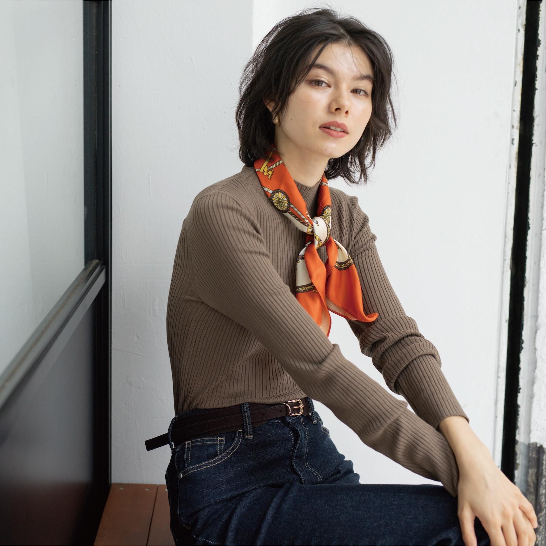 OPAQUE.CLIP「ハイネックリブニット【洗濯機OK】」|ニット・セーター|