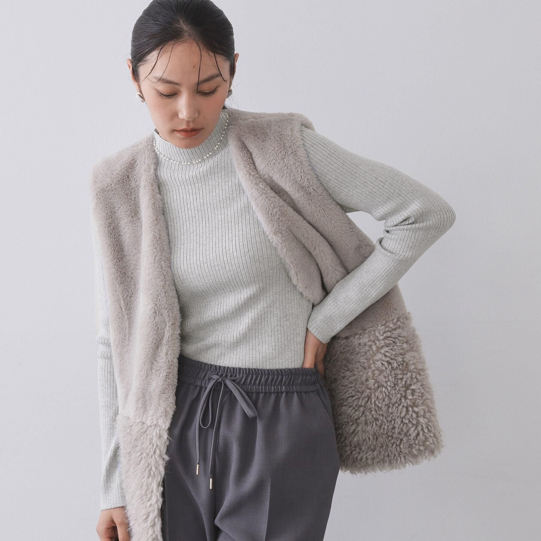 OPAQUE.CLIP「ハイネックリブニット【洗濯機OK】」|ニット・セーター|