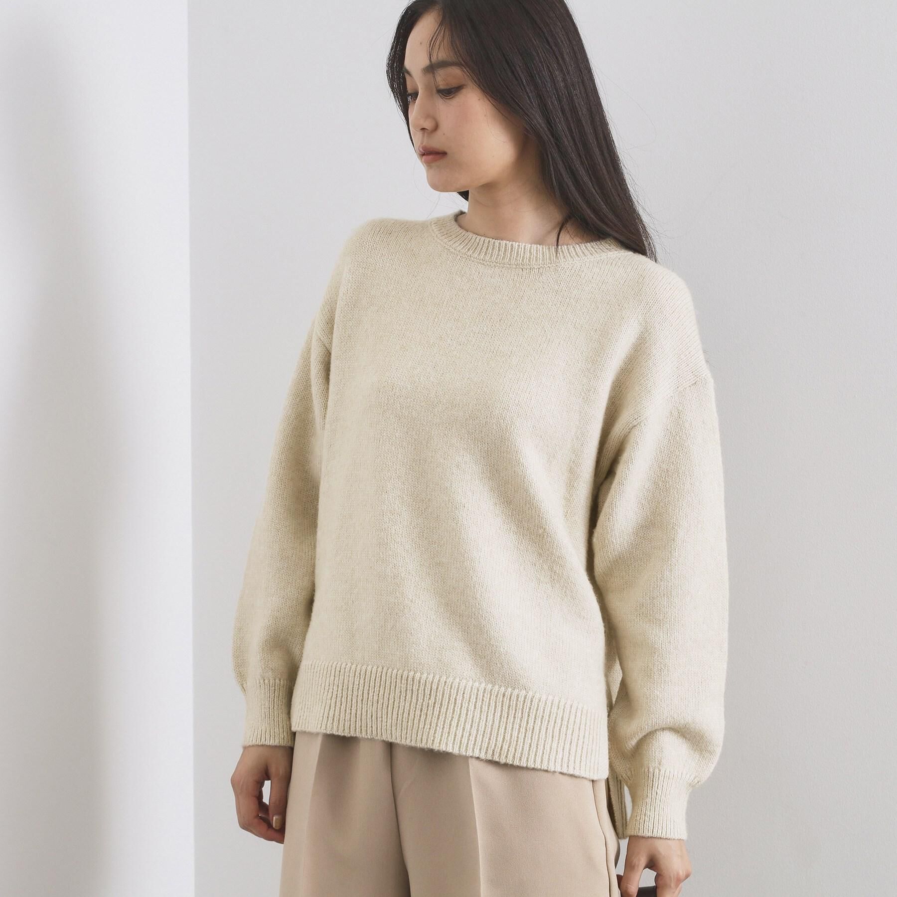 OPAQUE.CLIP「リラクシークルーネックニット【洗濯機OK】」|ニット・セーター|