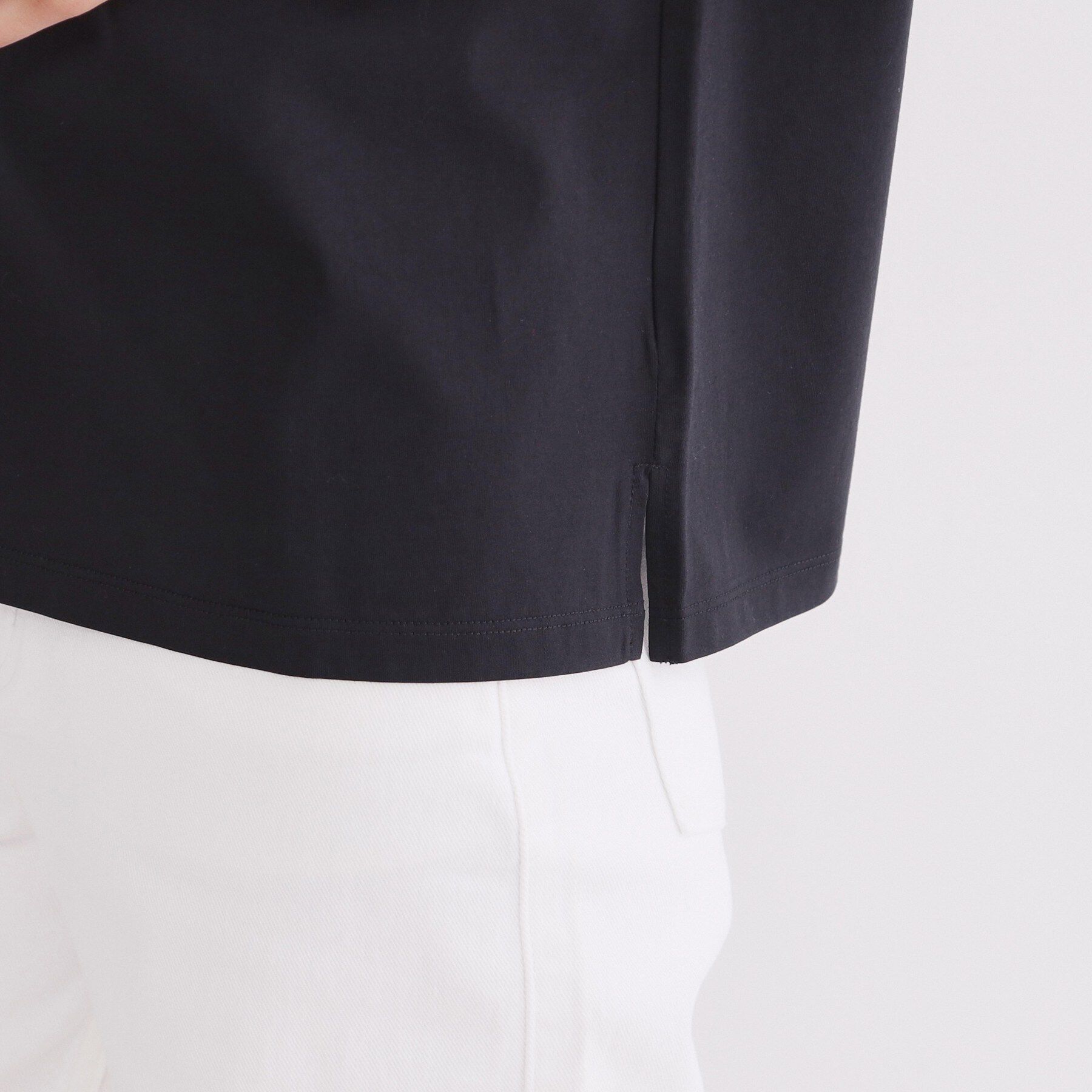 OPAQUE.CLIP「【UVケア／接触冷感】フリルショルダーカットソー《洗濯機OK》」|Tシャツ・カットソー|