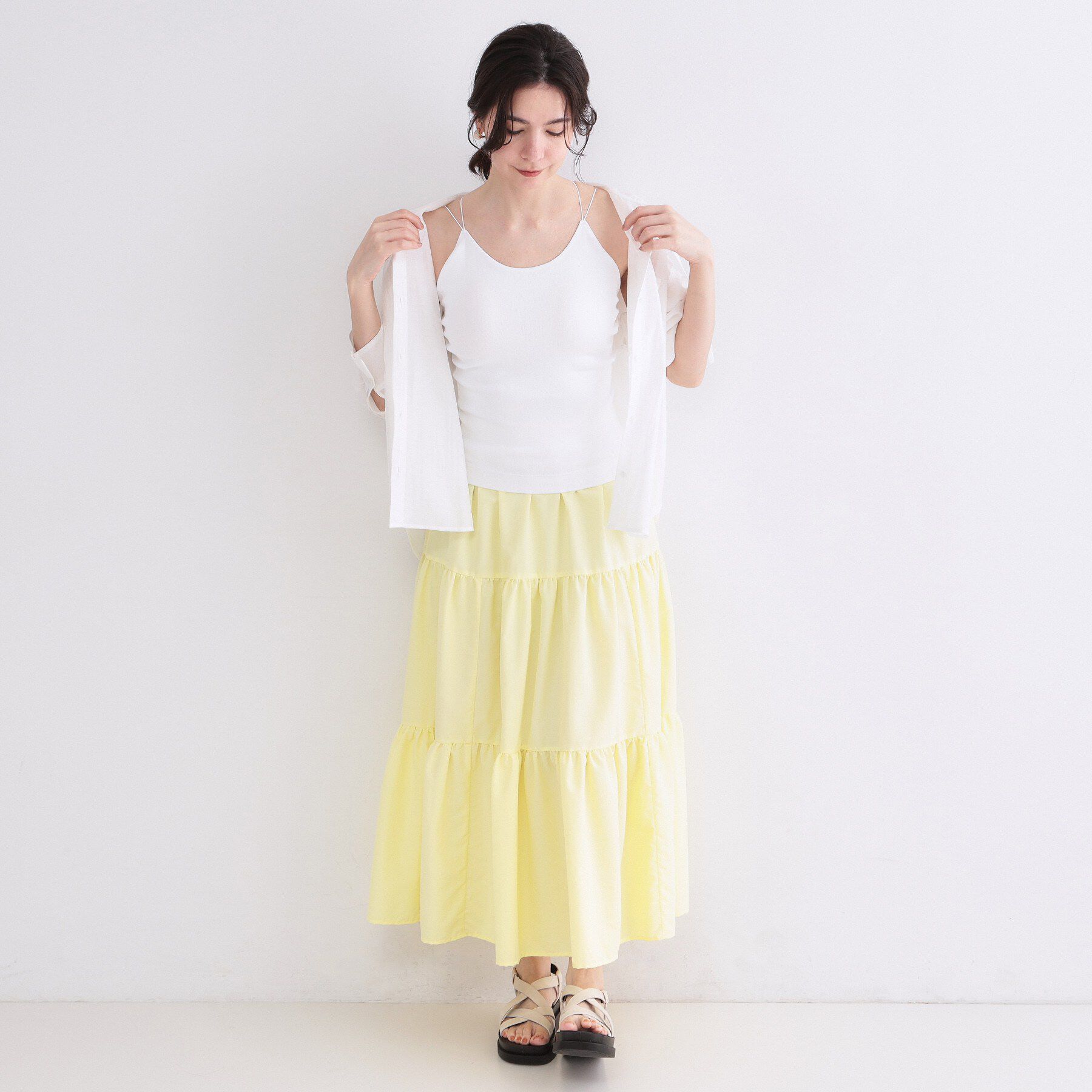 OPAQUE.CLIP「【FRUIT OF THE LOOM／フルーツオブザルーム】カップ付きキャミソール」|キャミソール|