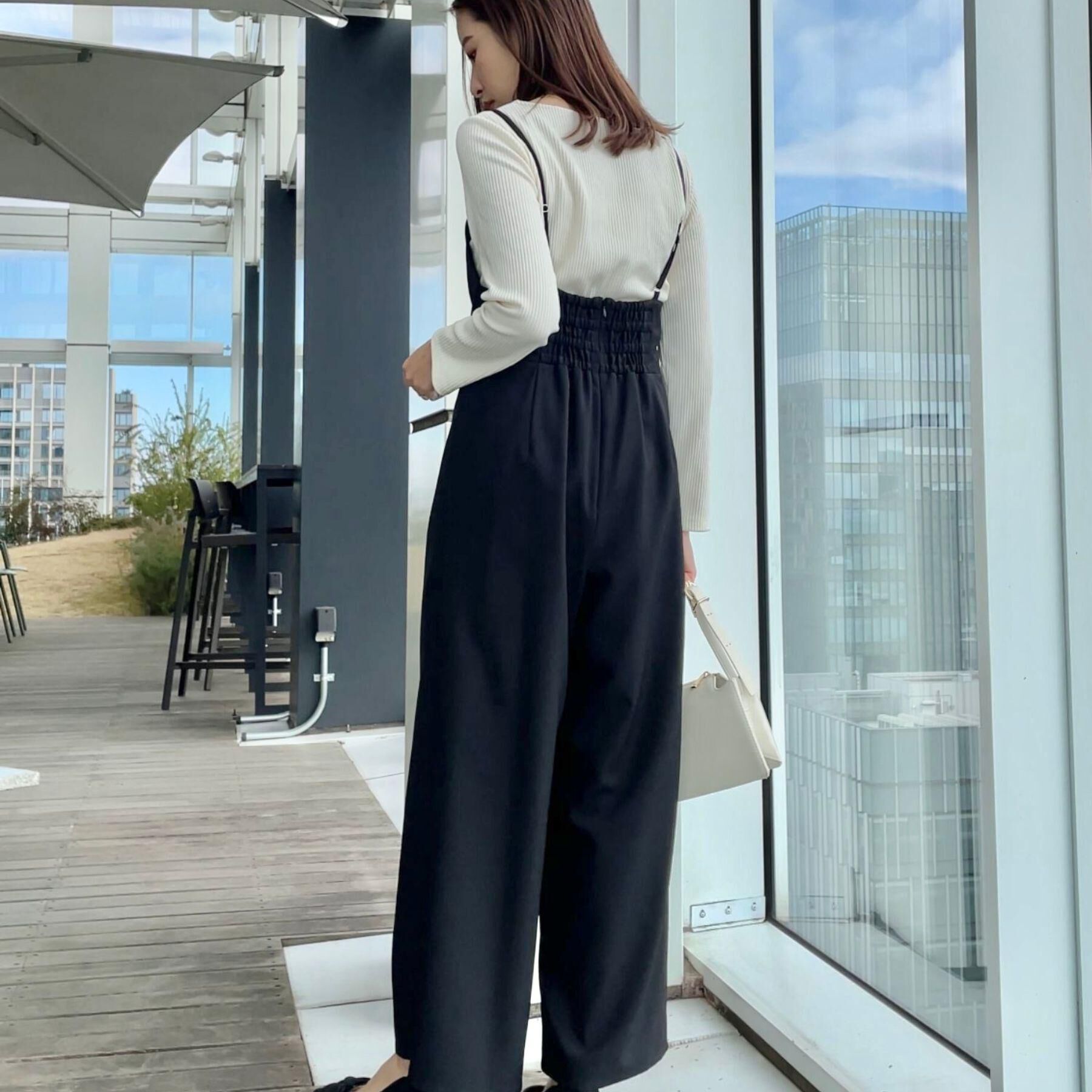 Couture broach「【大人可愛い・肩紐調節可能】リボンキャミサロペット」|オールインワン|