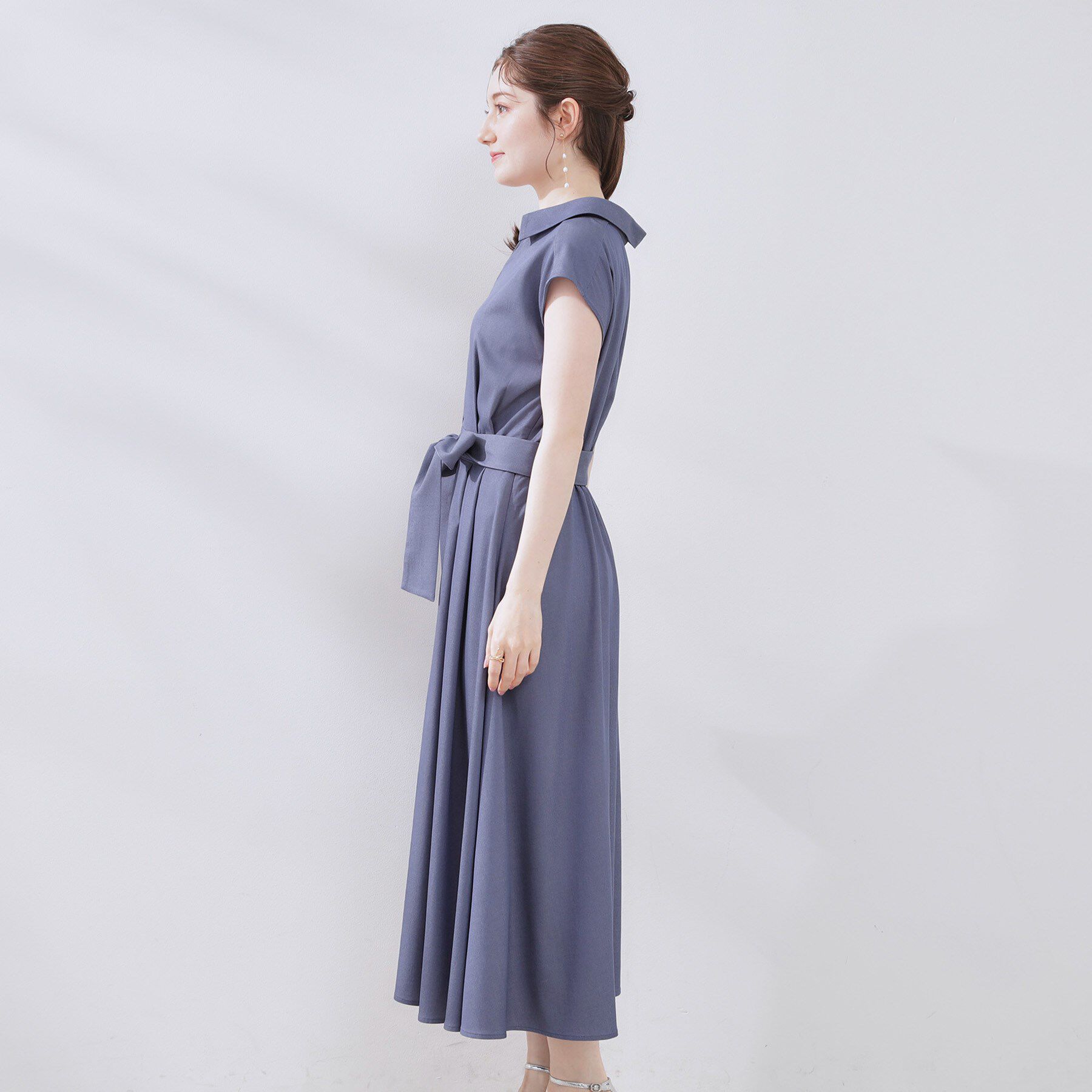 Couture broach「【美シルエット・通勤】シャンブレーシャツワンピース」|ワンピース|