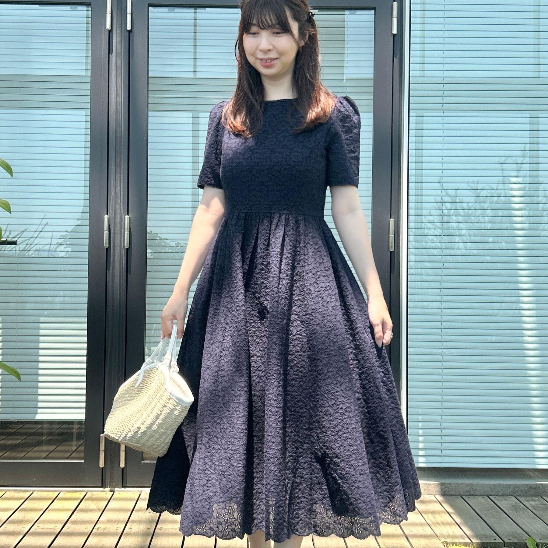 Couture broach「【一枚で着映える・華やか・花柄刺繍】カットワークレースワンピ」|ワンピース|