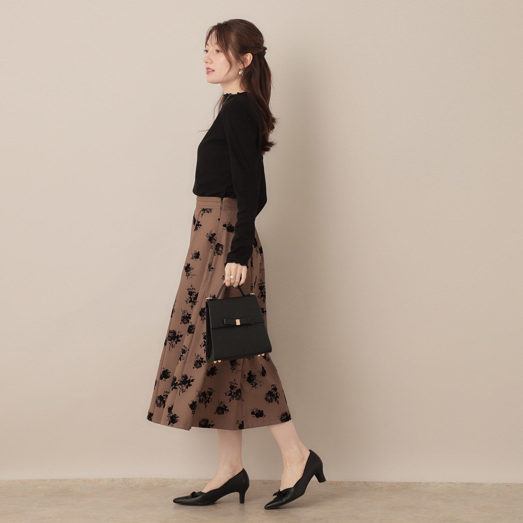 Couture broach「【ほんのりシアー・きれいめ】サステナブル テレコインナートップス」|Tシャツ・カットソー|