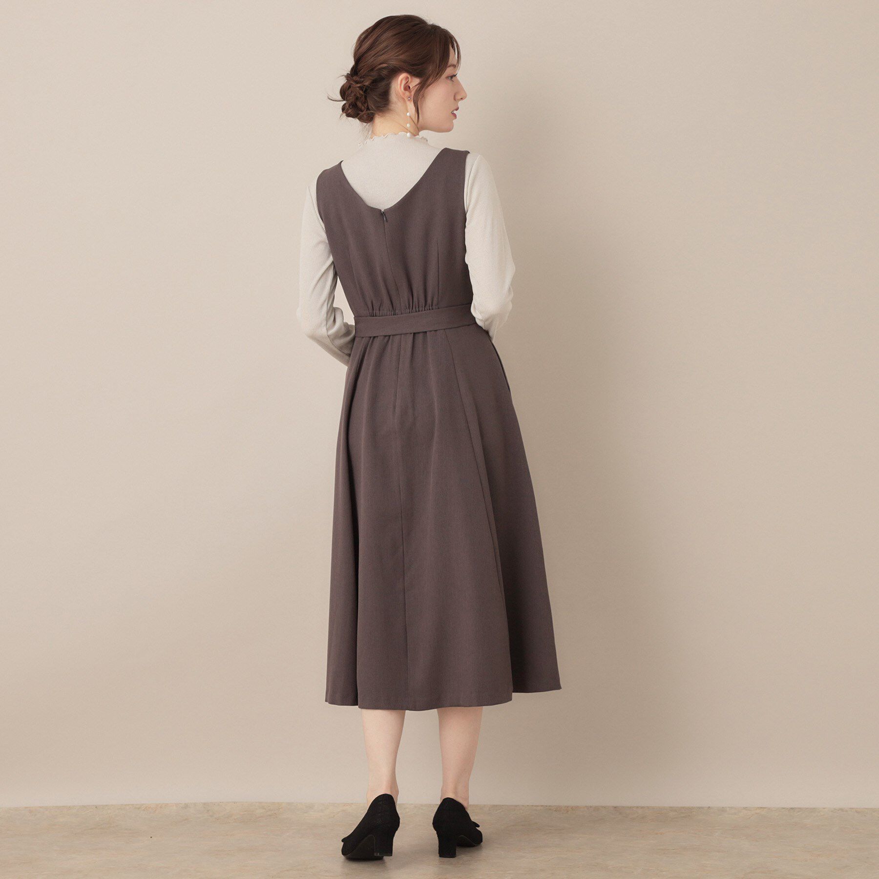 Couture broach「【ほんのりシアー・きれいめ】サステナブル テレコインナートップス」|Tシャツ・カットソー|