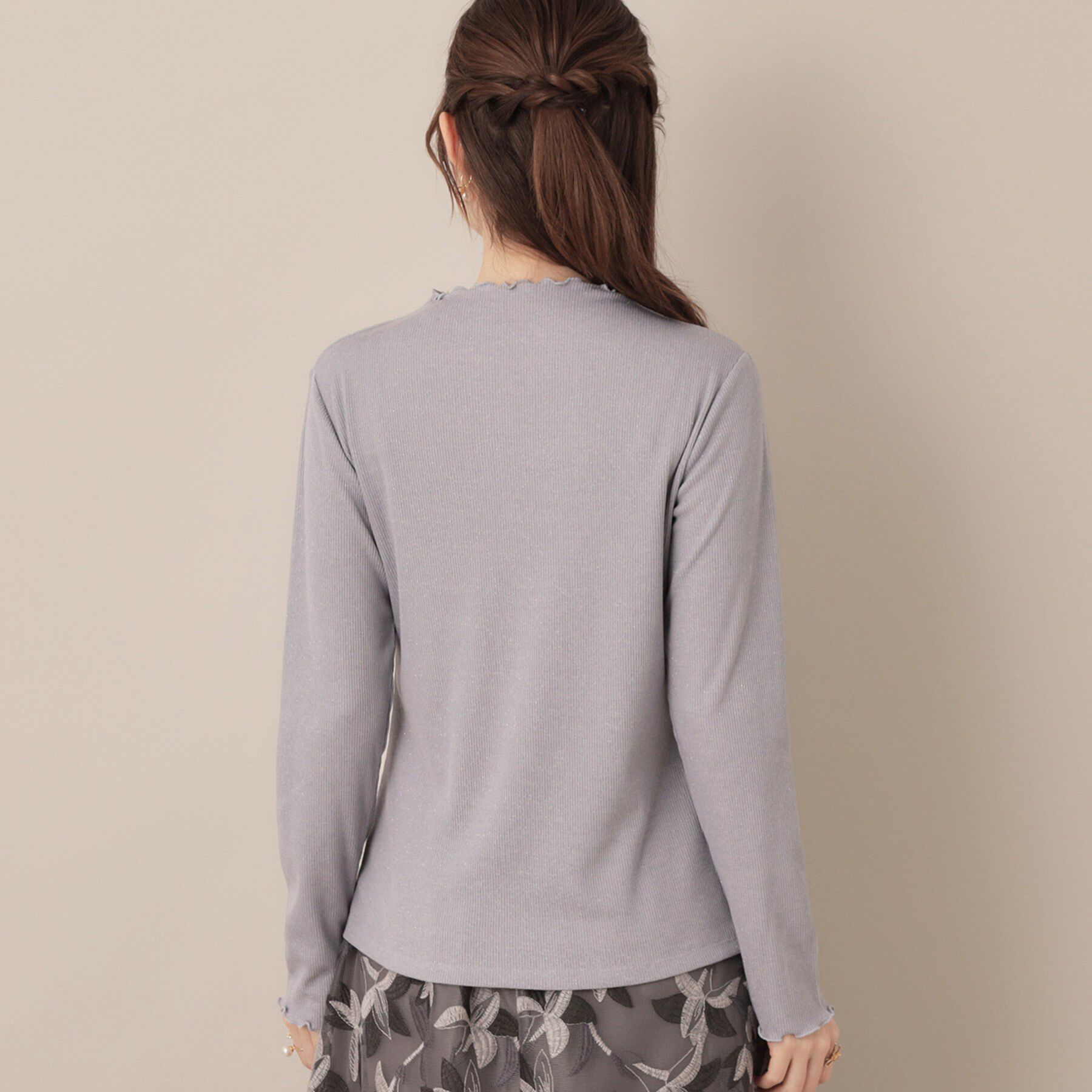 Couture broach「【ほんのりシアー・きれいめ】サステナブル テレコインナートップス」|Tシャツ・カットソー|