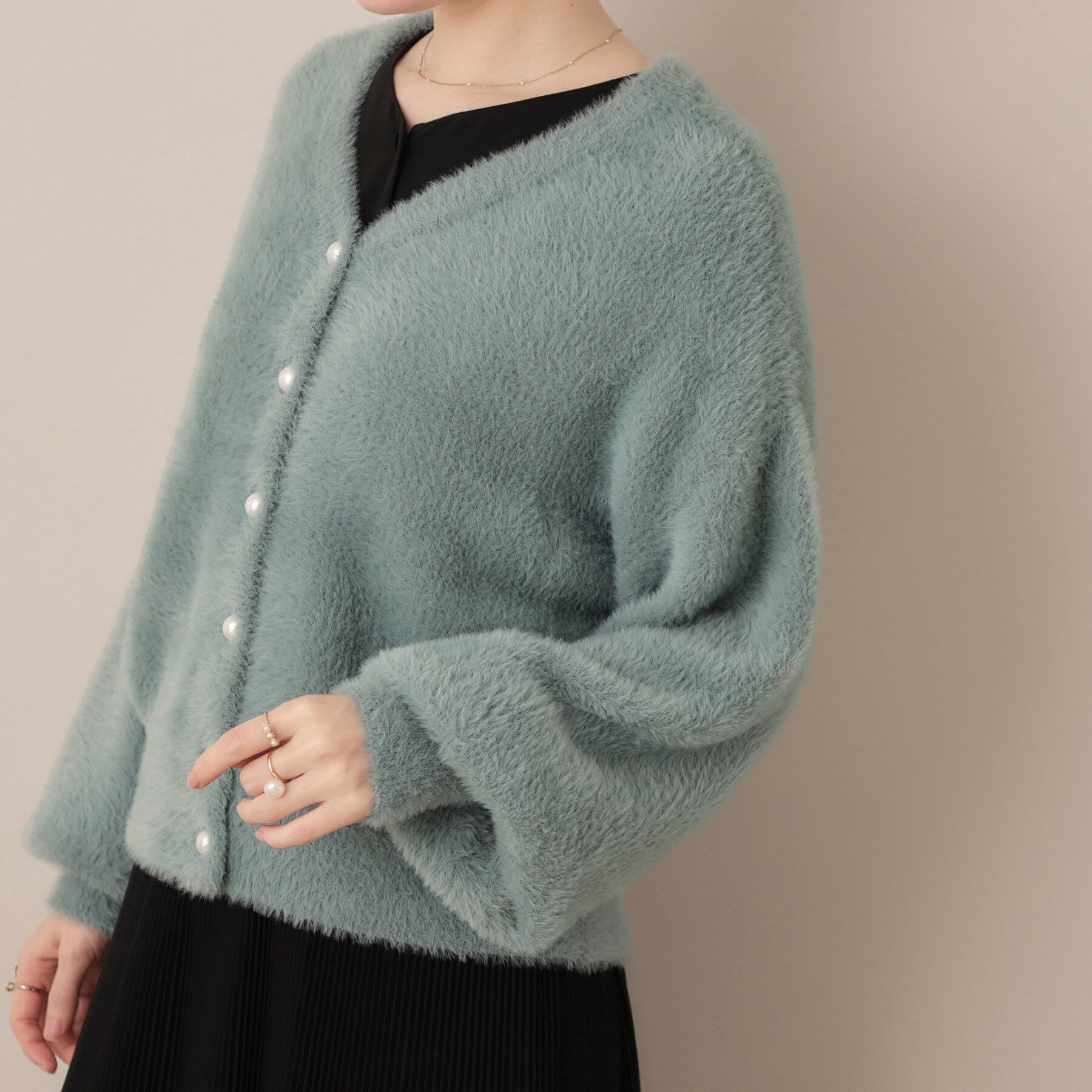 Couture broach「【ふわふわ/前後2WAY】フェザーカーディトップス」|カーディガン|