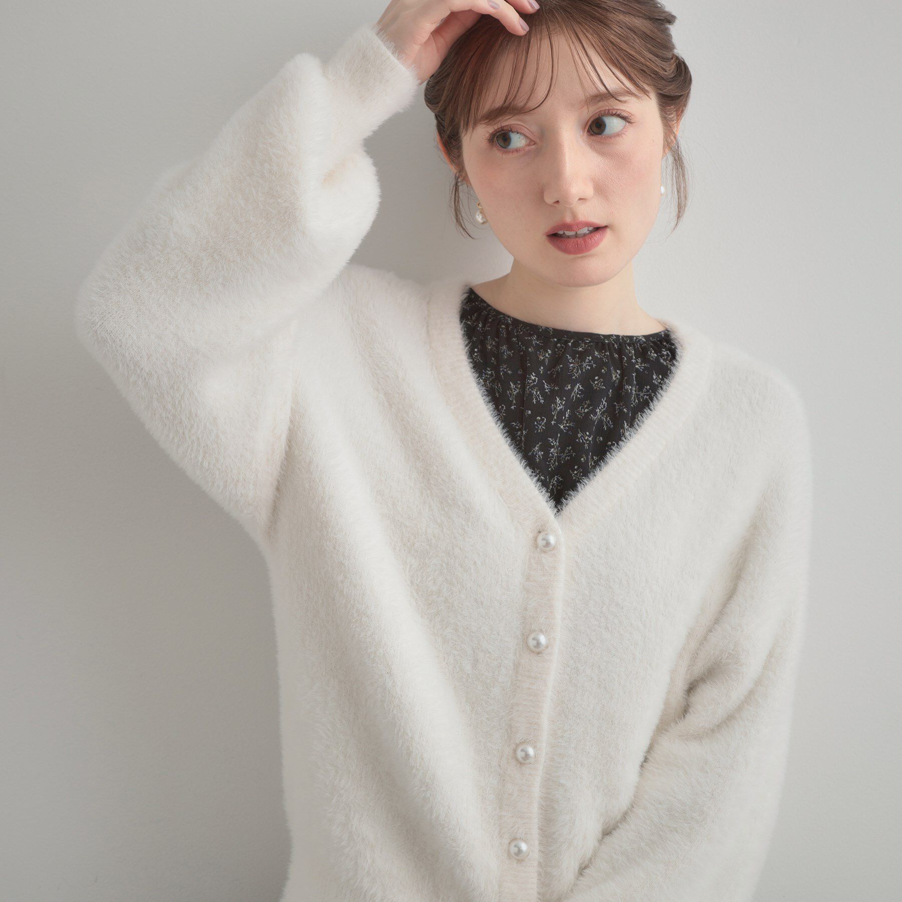 Couture broach「【ふわふわ/前後2WAY】フェザーカーディトップス」|カーディガン|