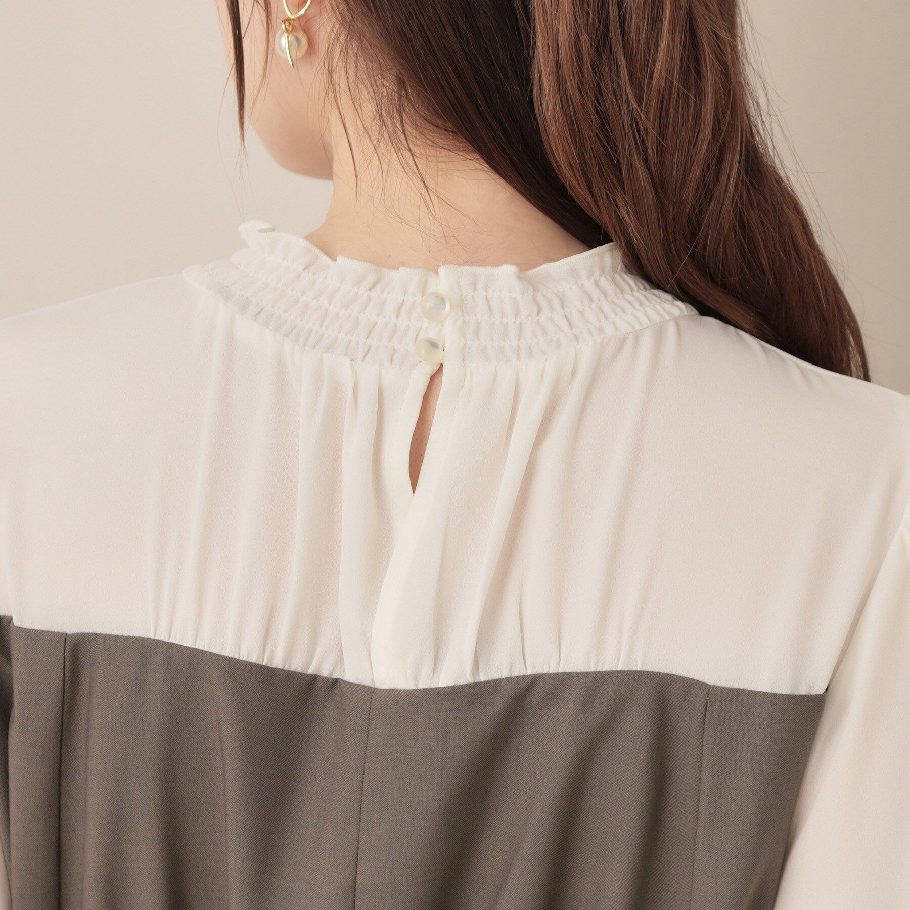 Couture broach「【レイヤード風・きれいめ・通勤】ドッキングベアワンピース」|ワンピース|