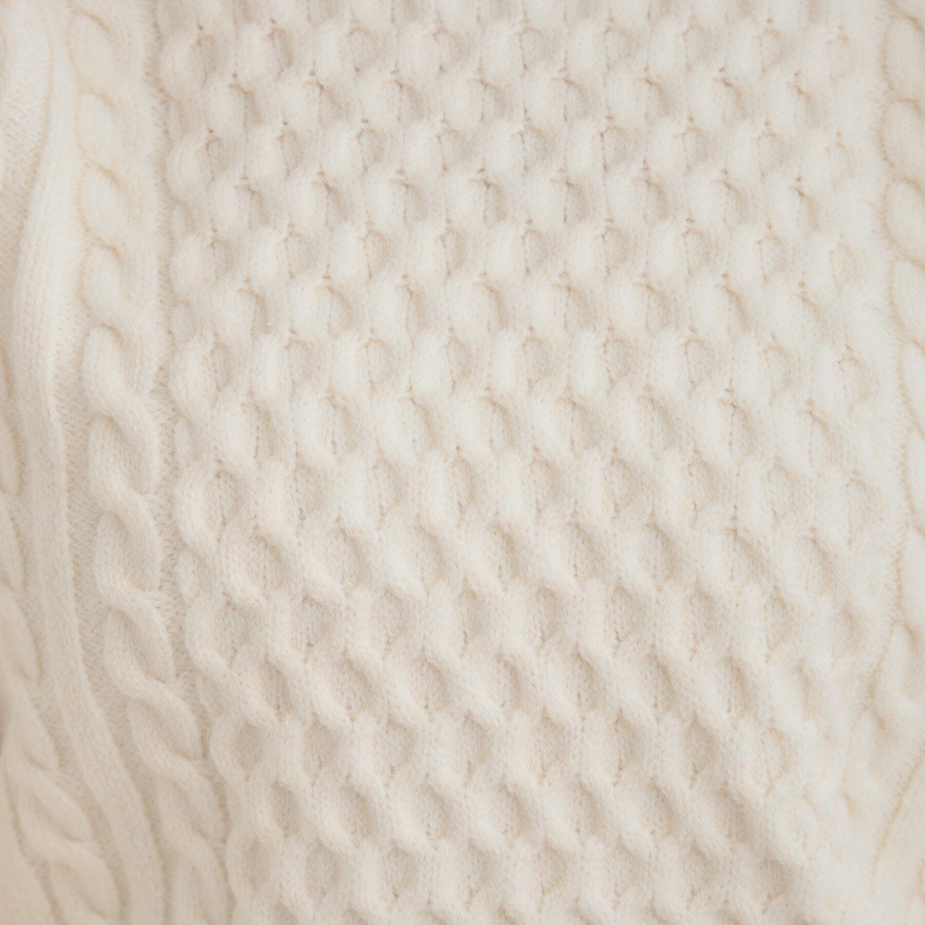 Couture broach「【きれいめ】パール調デザイン アラン柄ニット」|ニット・セーター|