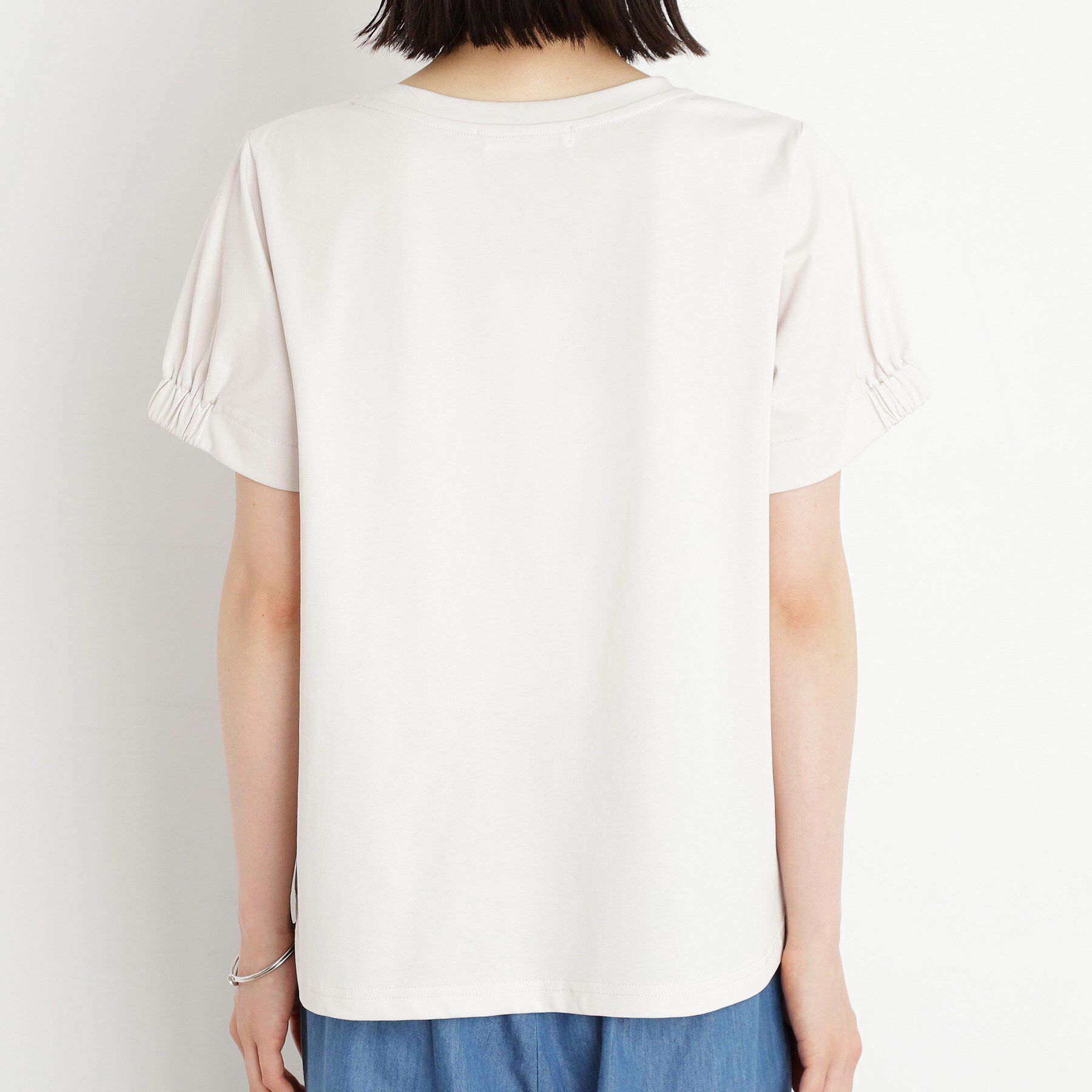 THE SHOP TK「袖タックTシャツ【接触冷感/毛玉になりにくい/UV】」|Tシャツ・カットソー|