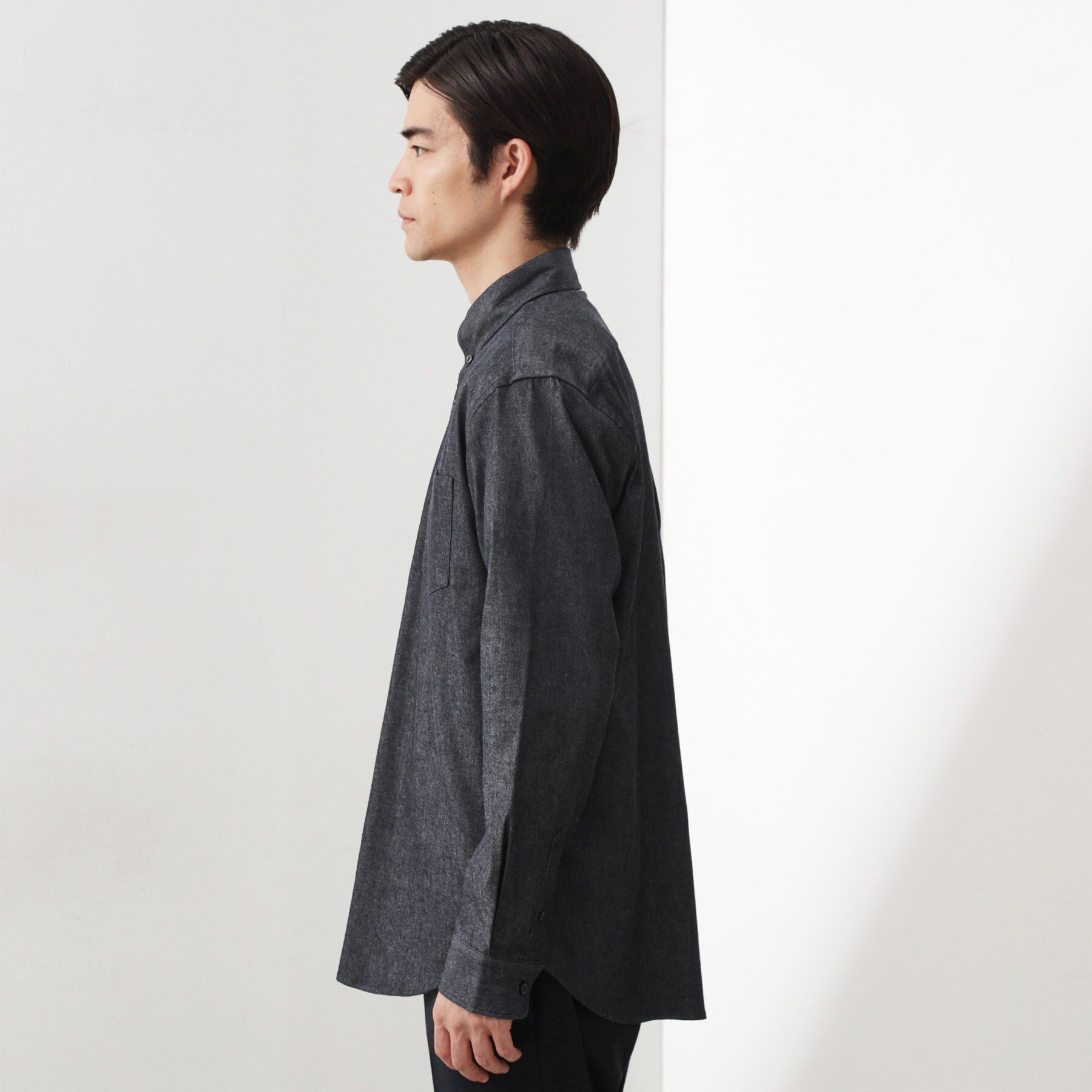 THE SHOP TK「エバーデニムシャツ【色落ちしにくい/洗濯機OK】」|シャツ・ブラウス|