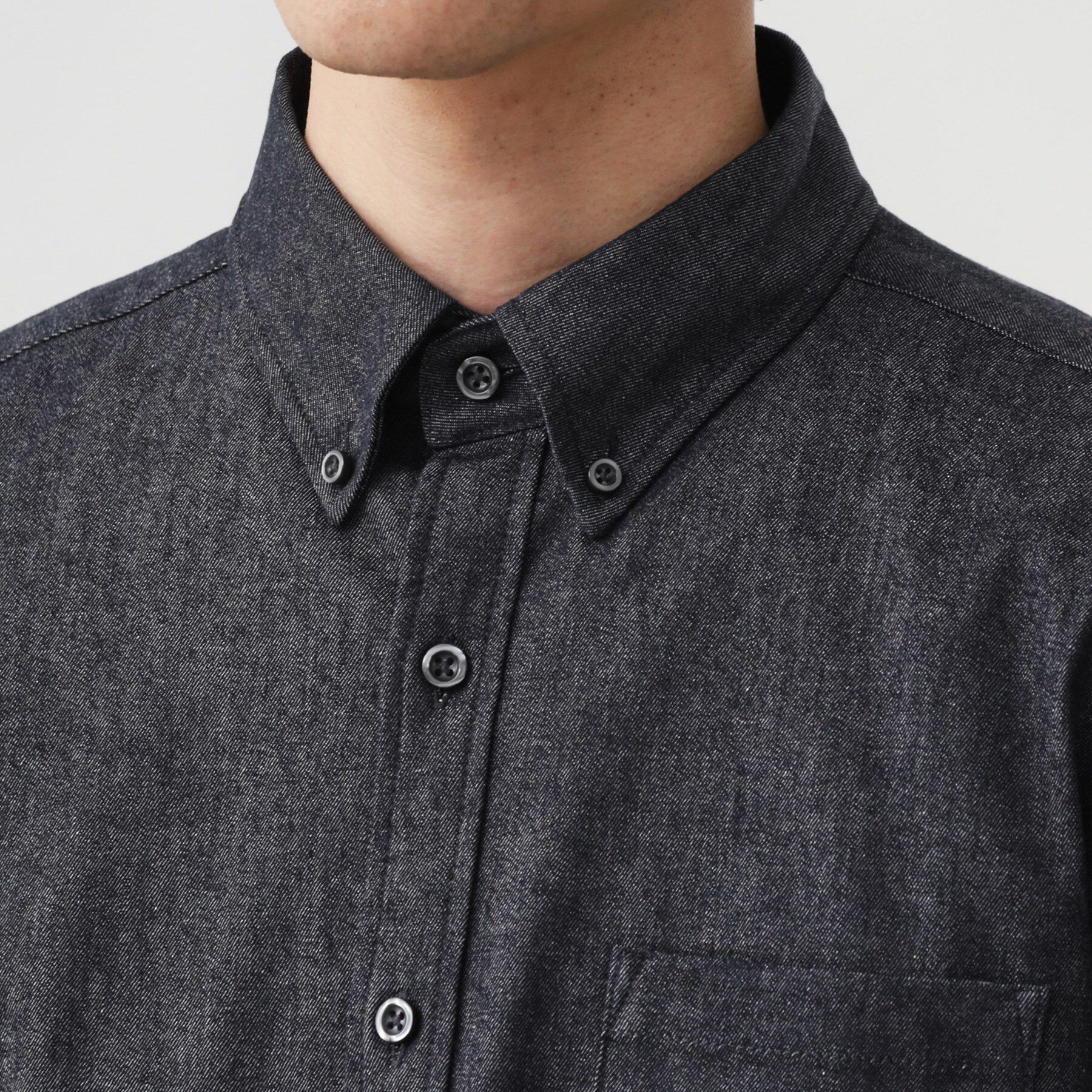 THE SHOP TK「エバーデニムシャツ【色落ちしにくい/洗濯機OK】」|シャツ・ブラウス|