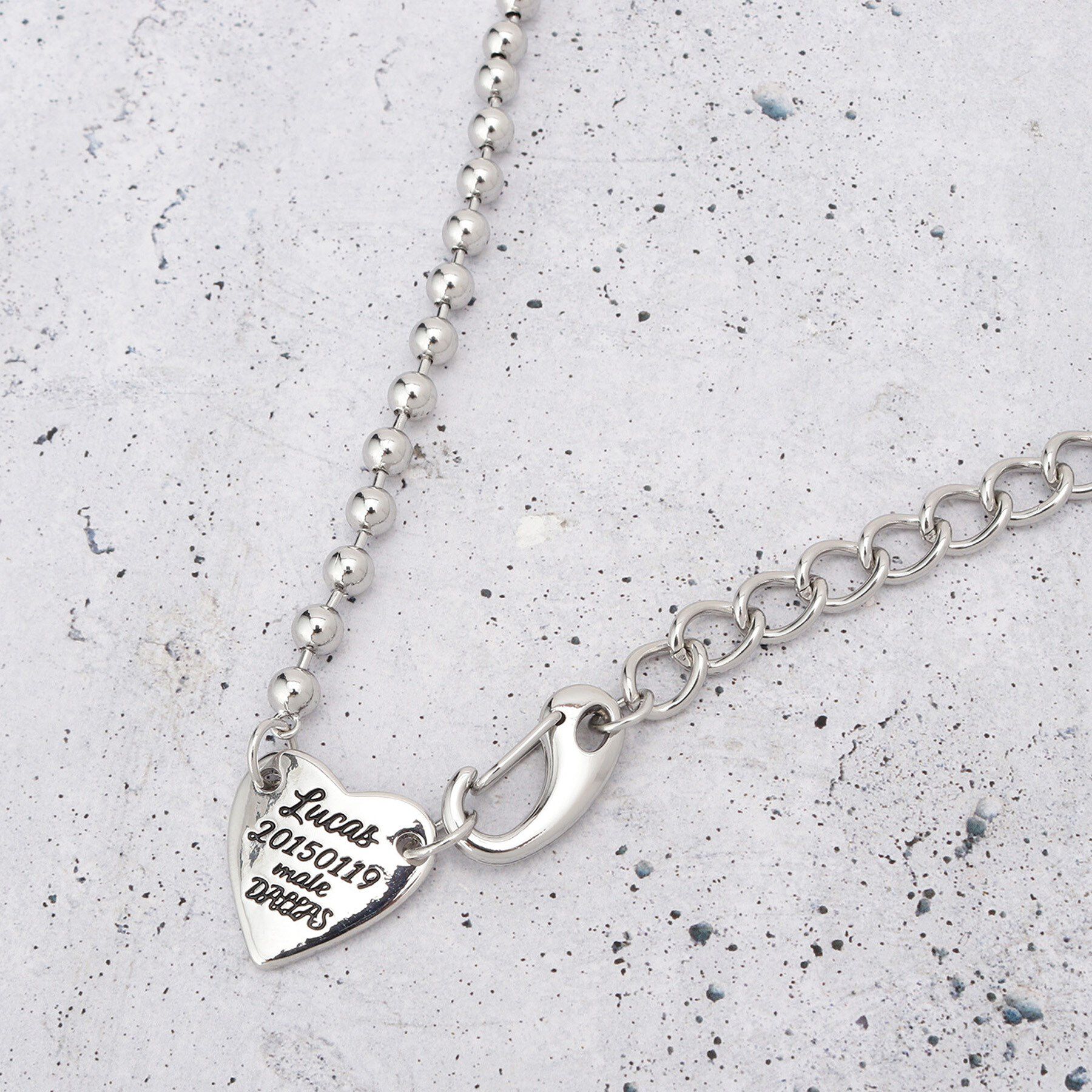 THE SHOP TK「ハート刻印ネックレス」|ネックレス|シルバー(006)