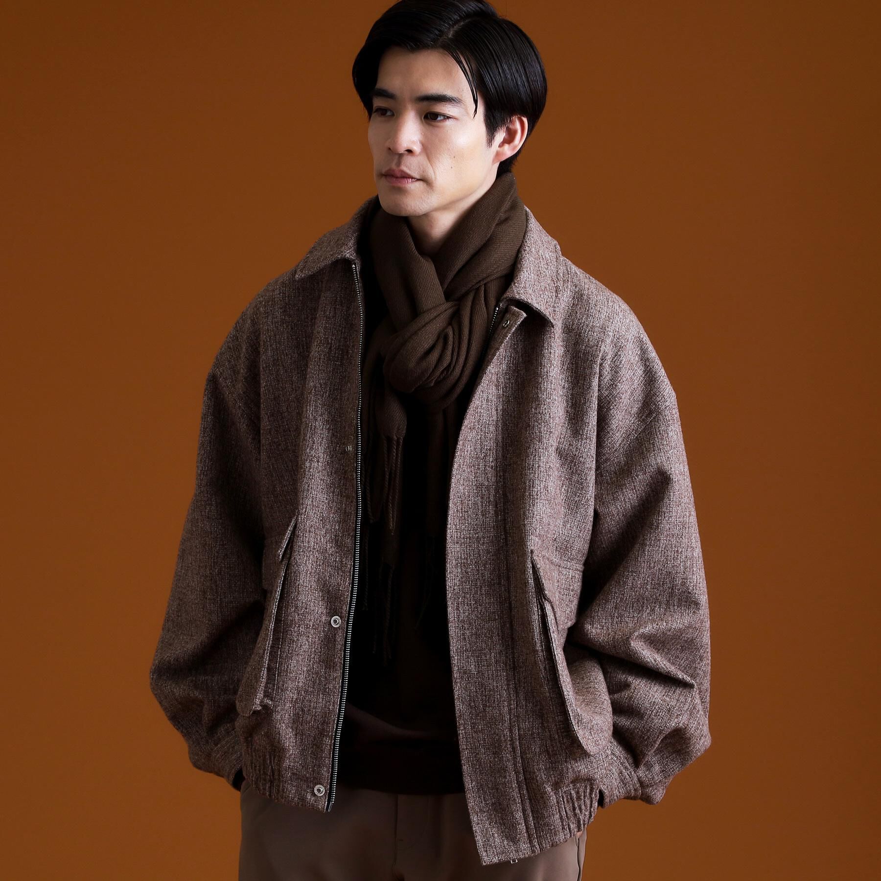 THE SHOP TK「ツイードフライトビッグブルゾン 【洗濯機OK／セットアップ可】」|ブルゾン・スタジャン|