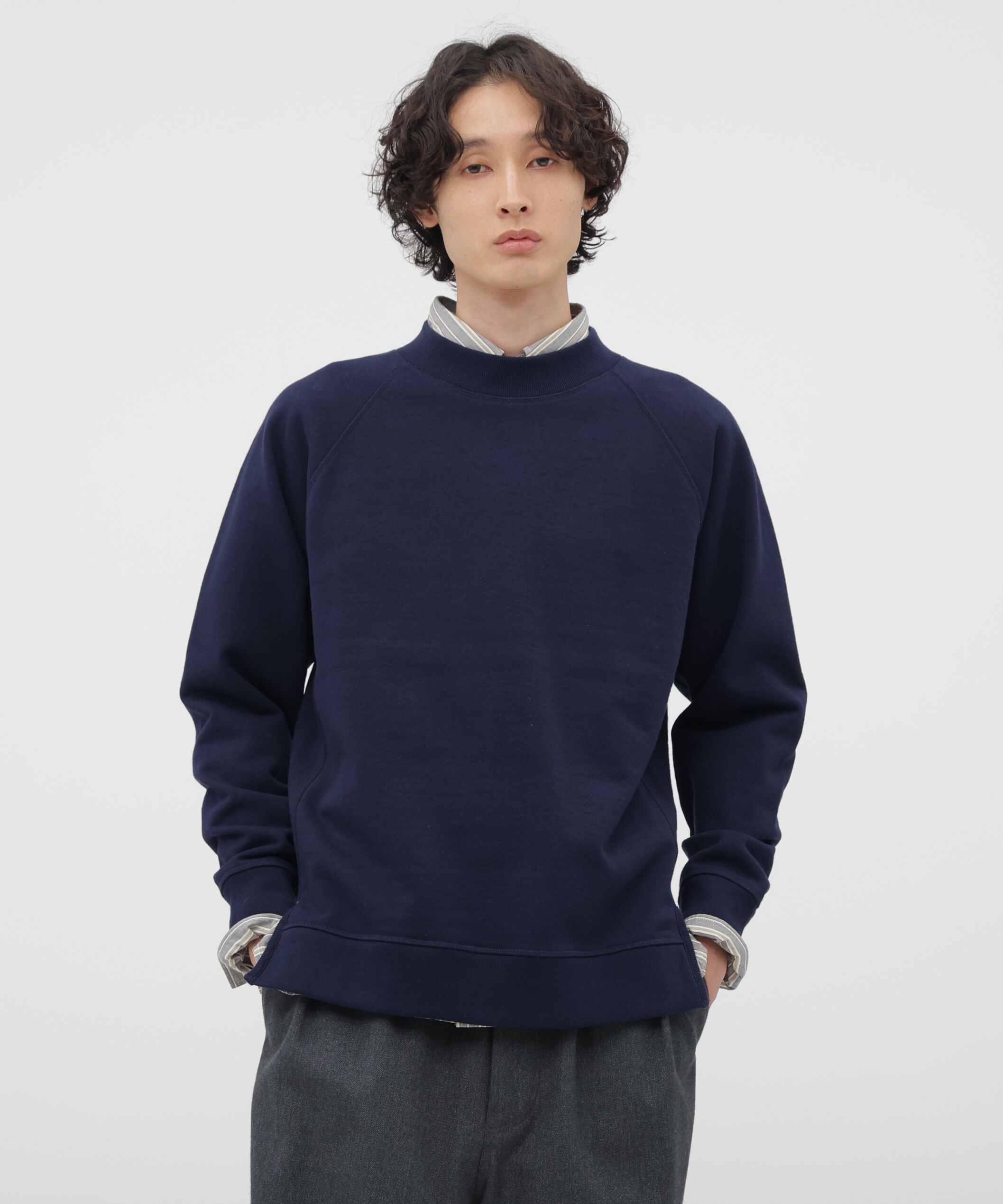 MHL.「SOFT COTTON LOOPBACK TOP」|Tシャツ・カットソー|NAVY