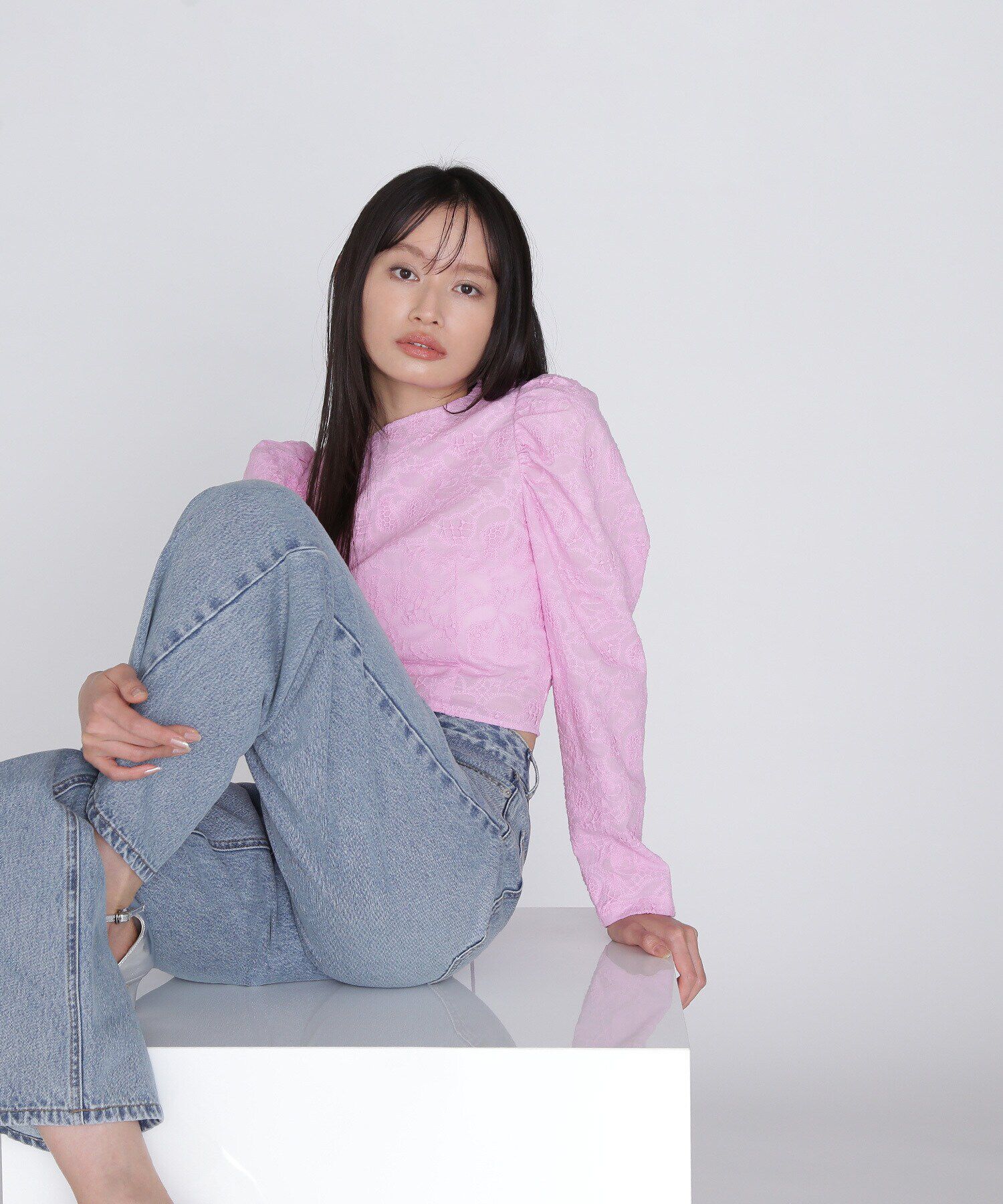  「バックシャンレースアップブラウス」|シャツ・ブラウス|