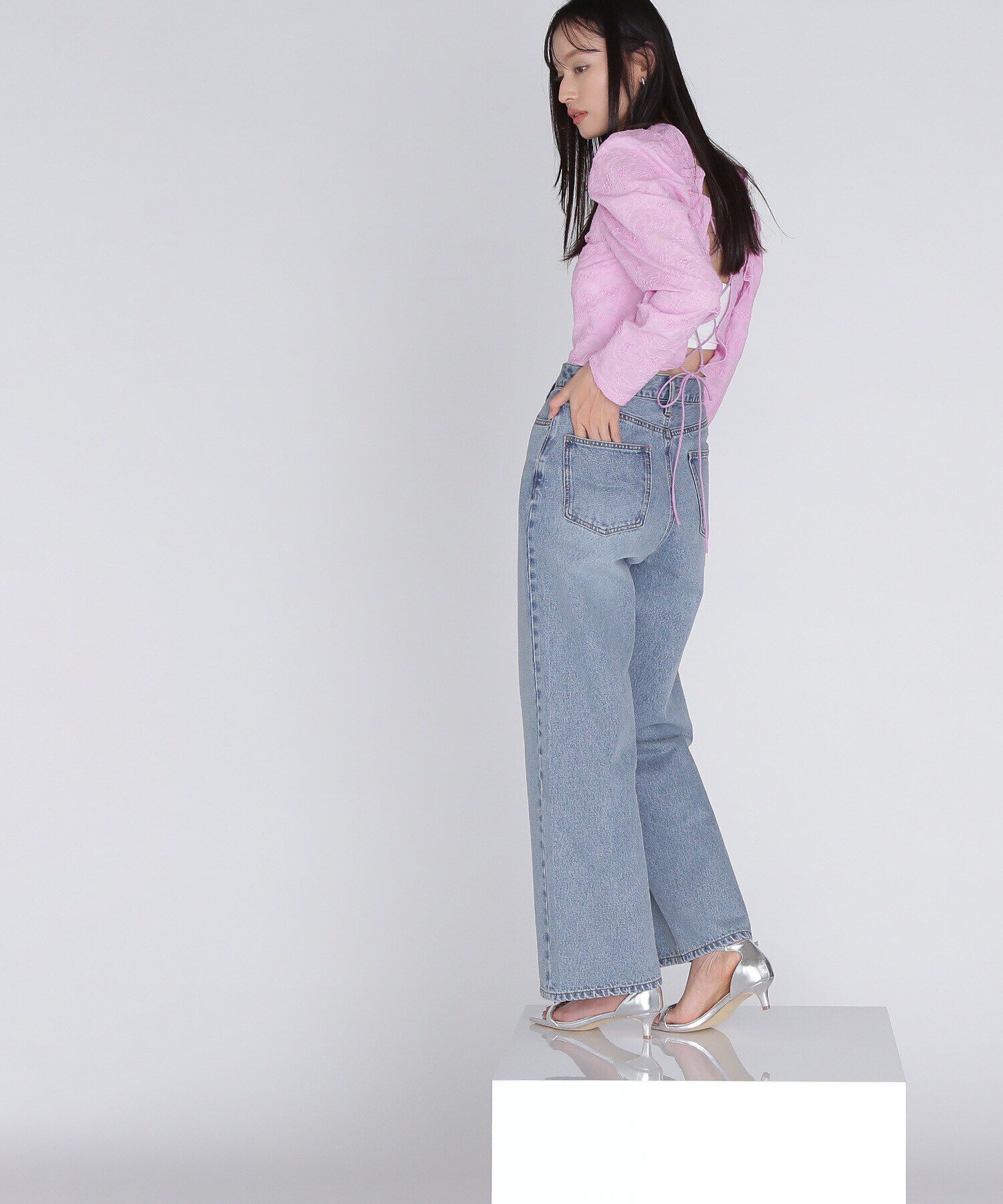  「バックシャンレースアップブラウス」|シャツ・ブラウス|