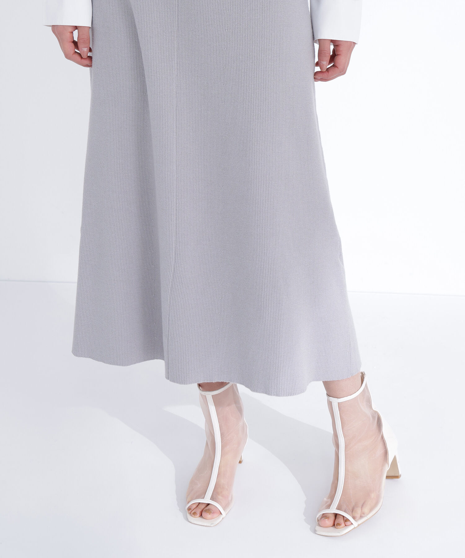  「襟付リブニットワンピース」|ワンピース|