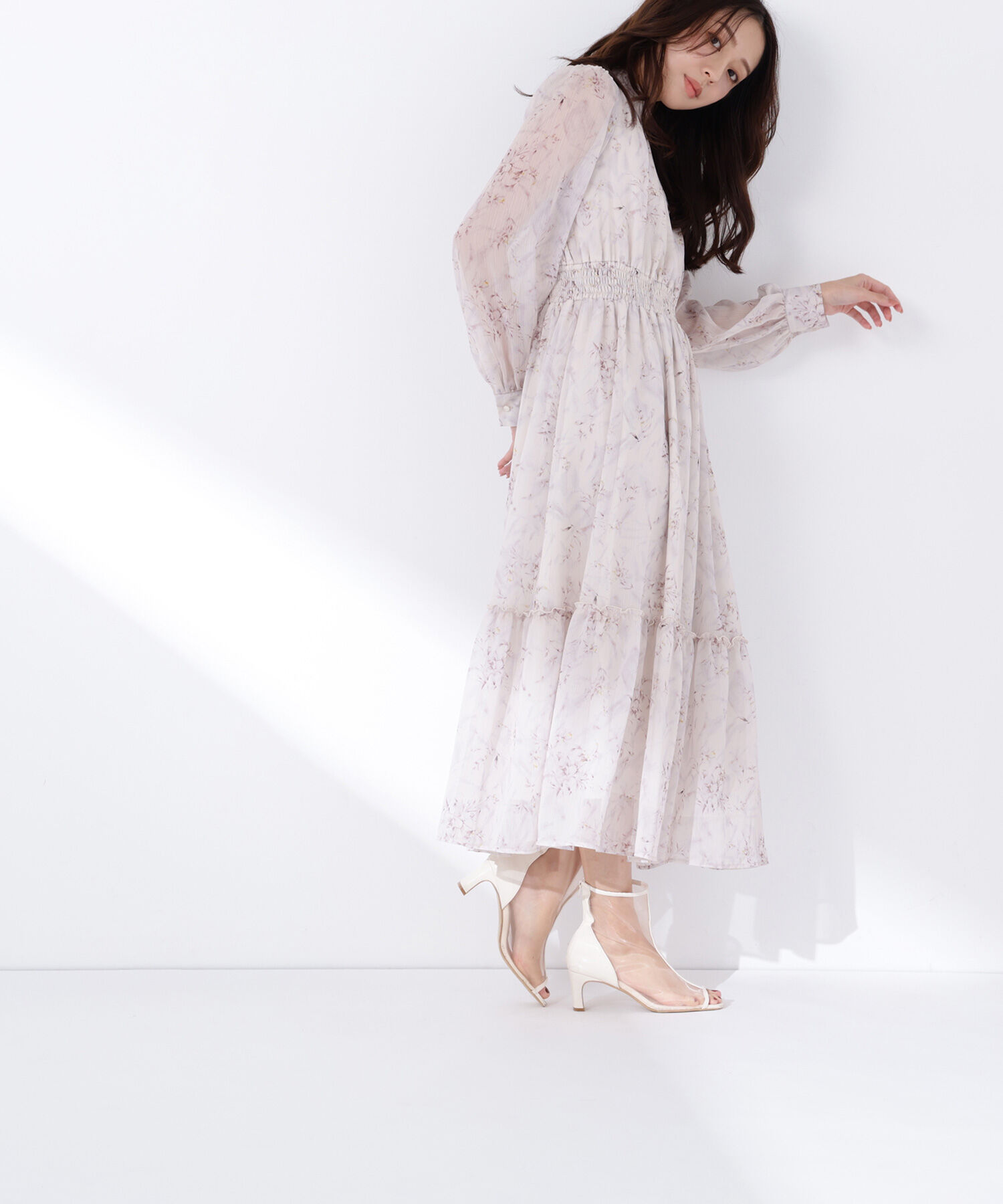  「フラワーシフォンワンピース」|ワンピース|