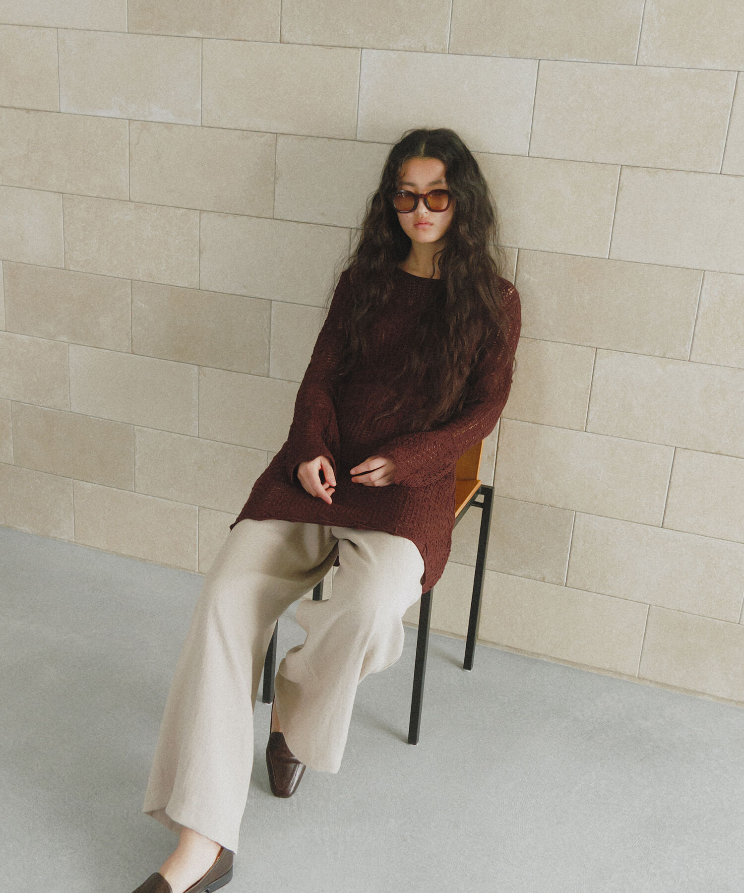  「〈N.〉シンチバックワイドパンツ」|その他|ベージュ