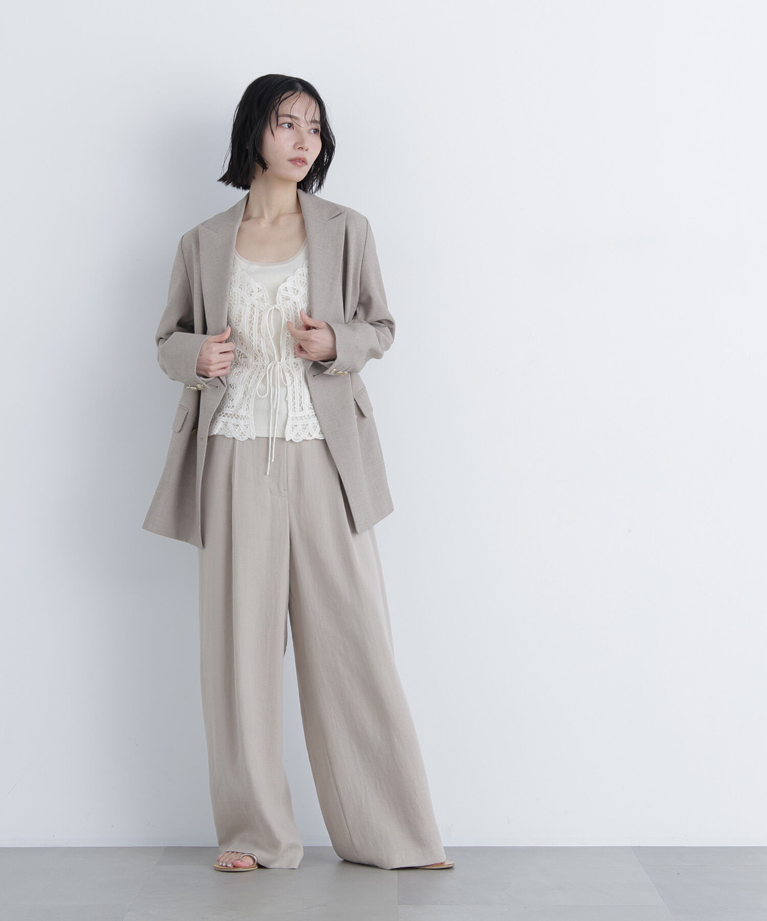  「〈N.〉シンチバックワイドパンツ」|その他|