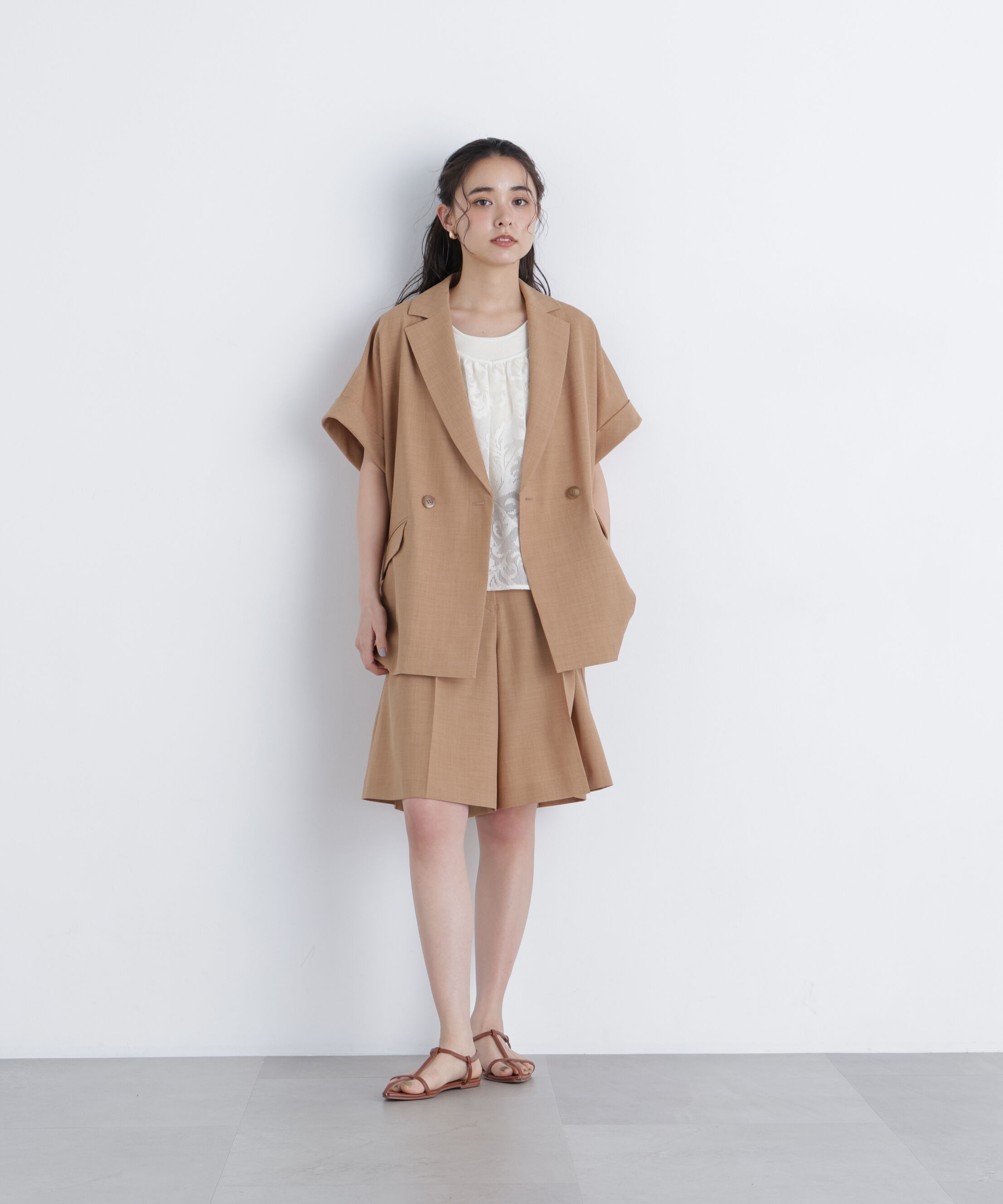  「リネンライク SETUP パンツ」|その他|