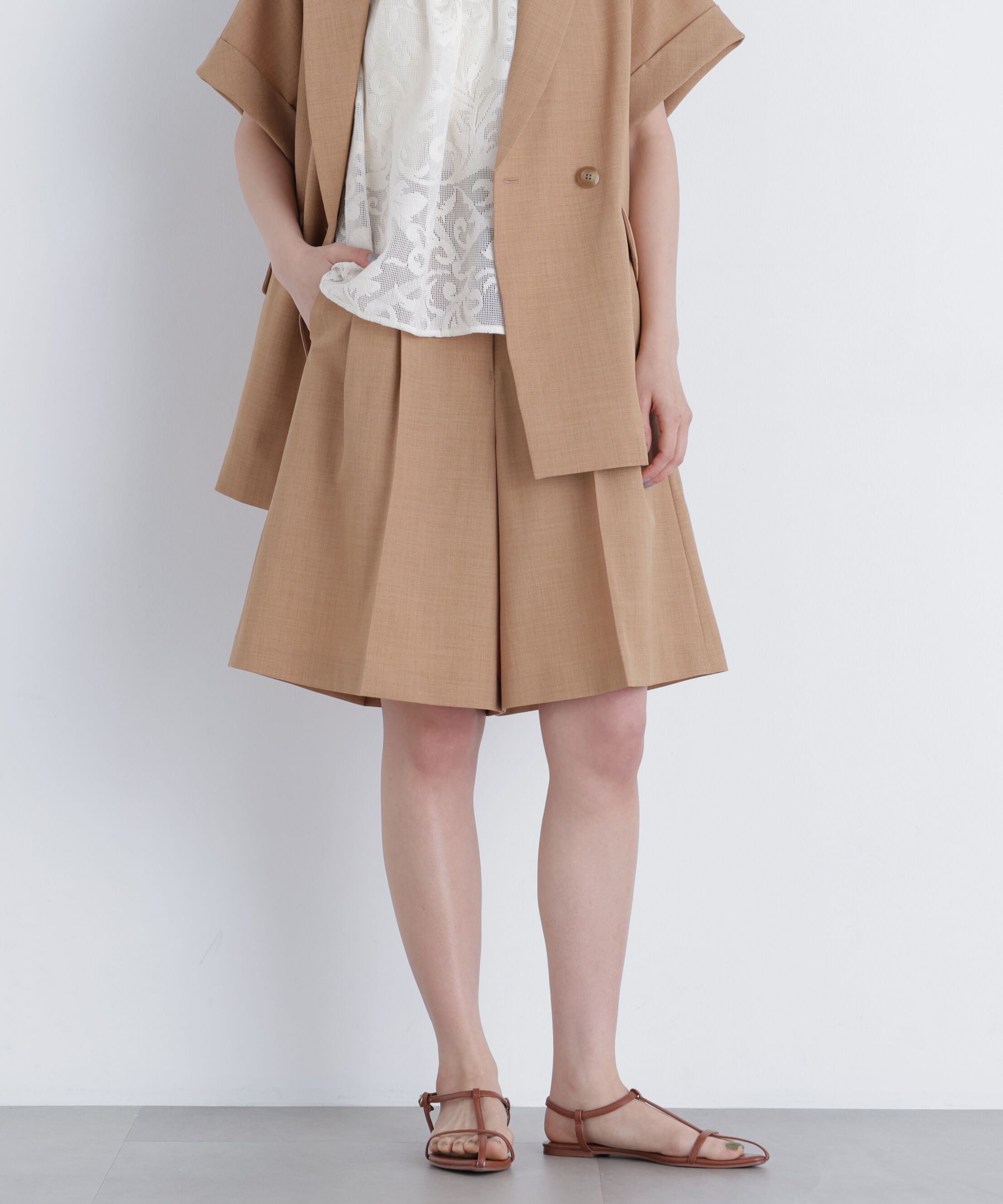  「リネンライク SETUP パンツ」|その他|