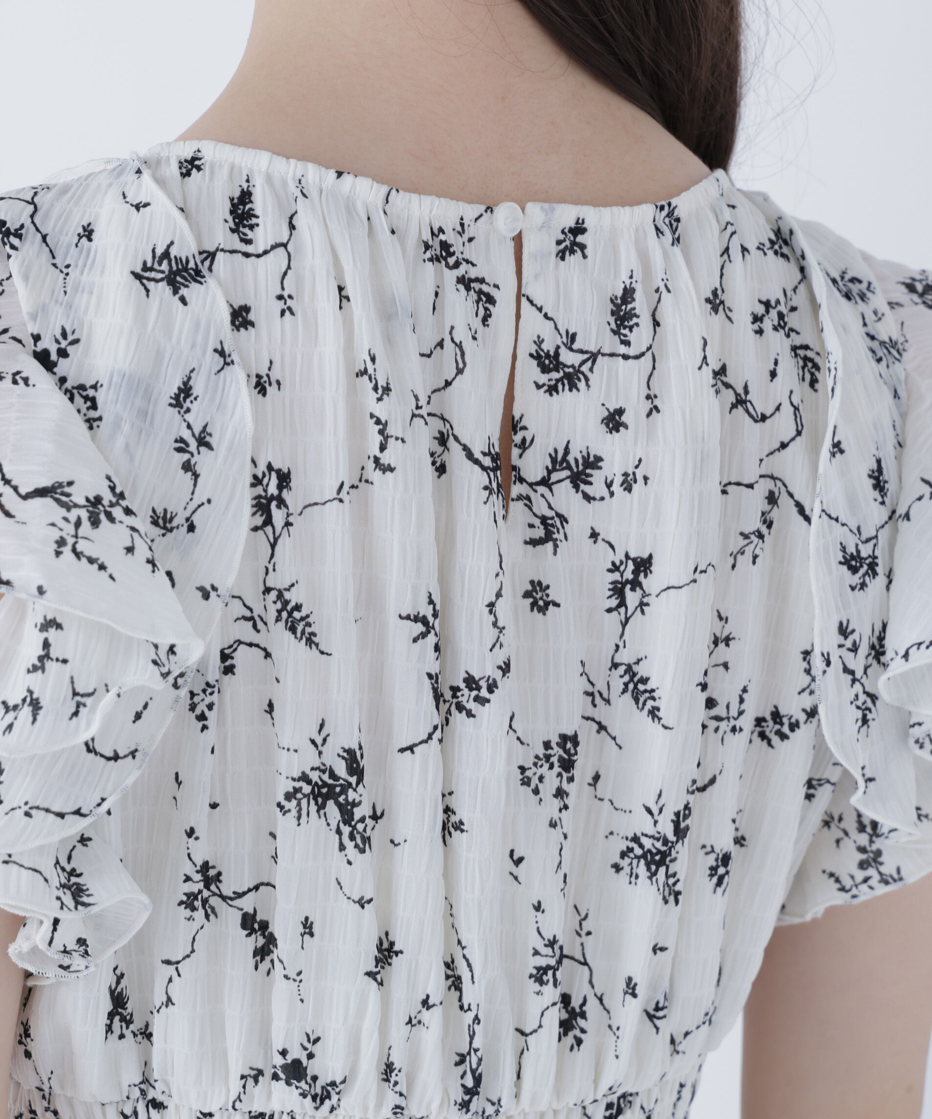  「フラワープリントフリルワンピース」|ワンピース|