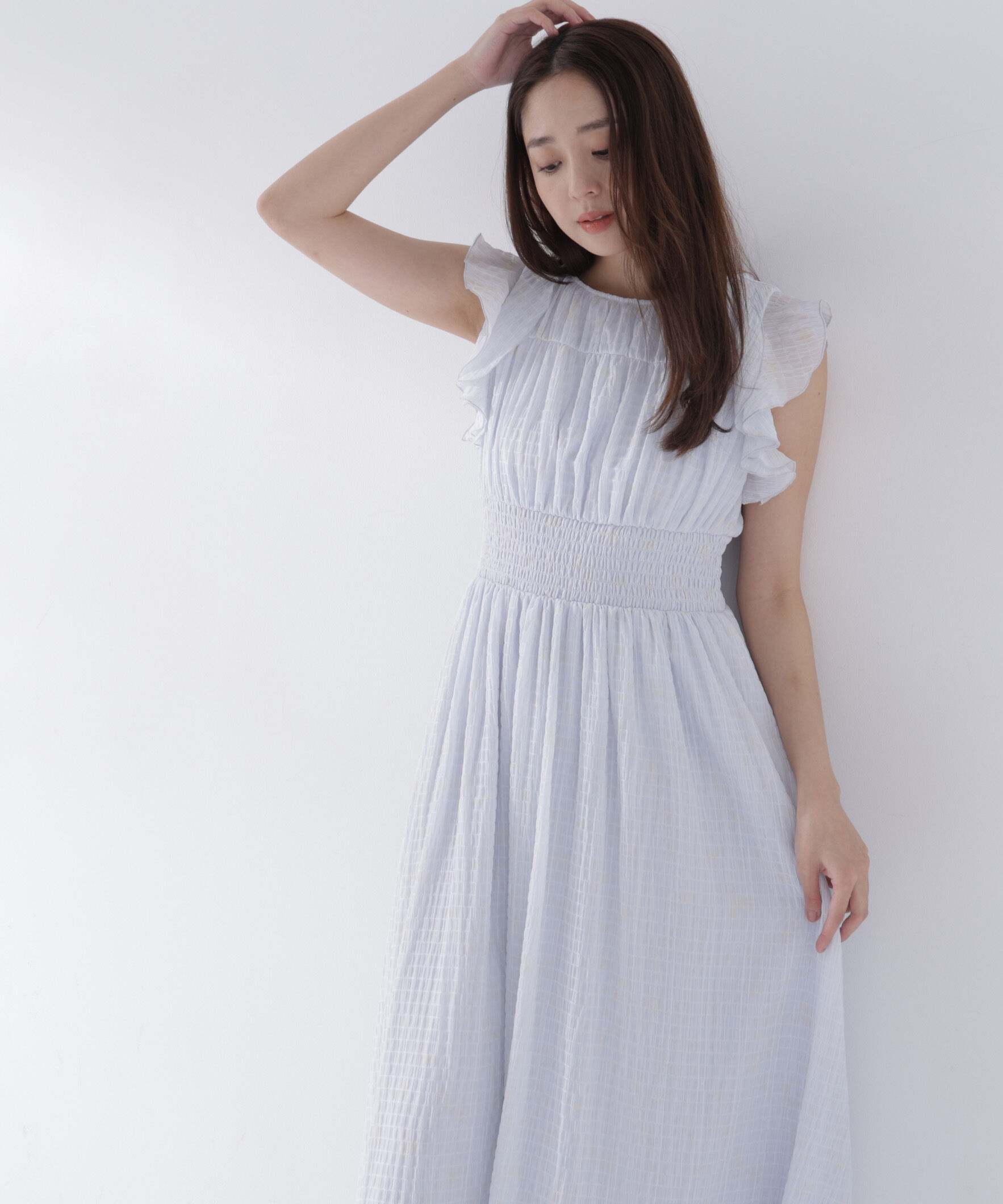  「フラワープリントフリルワンピース」|ワンピース|