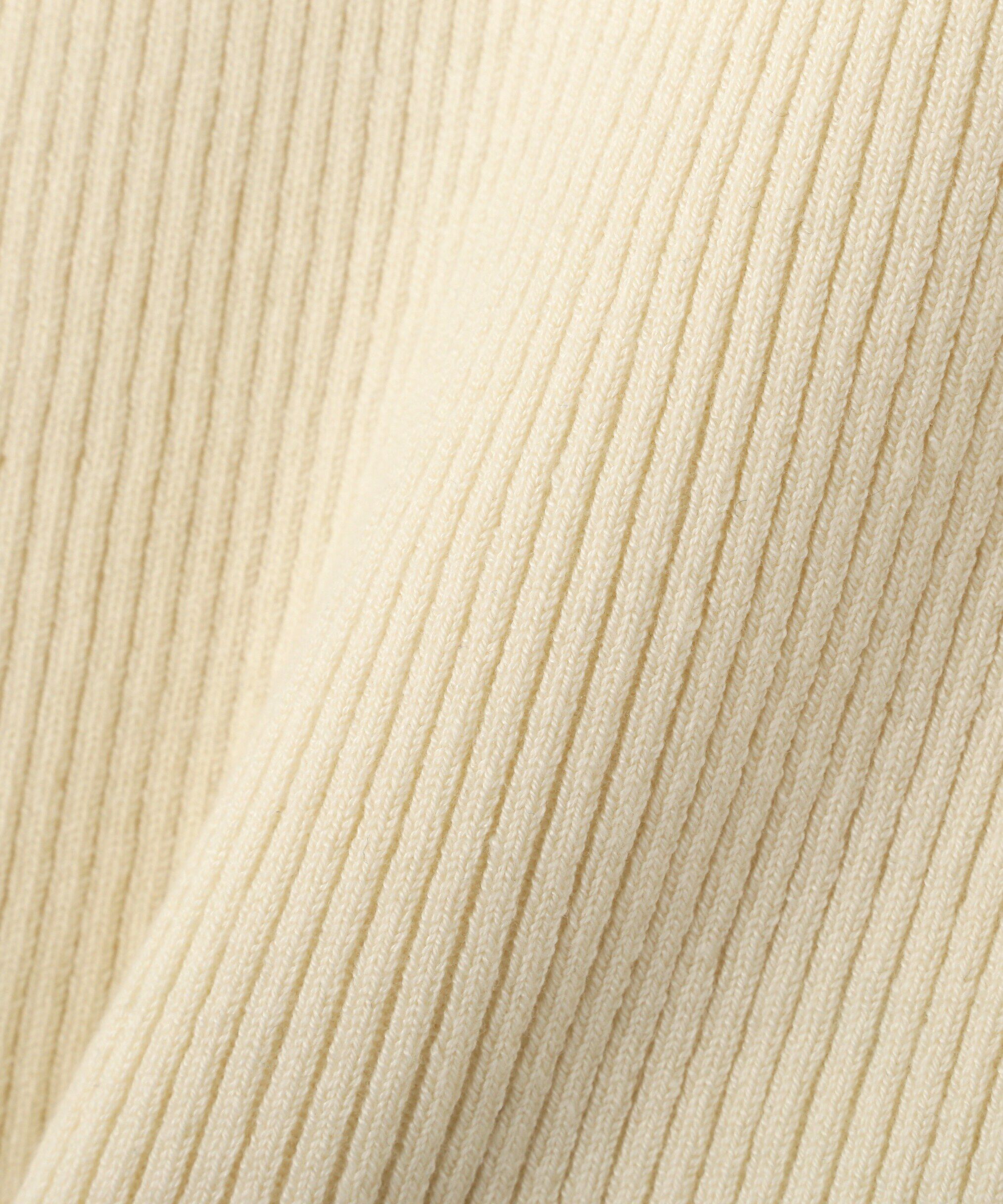  「［洗える］マシンウォッシャブルリブハイネック5分袖ニット」|ニット・セーター|