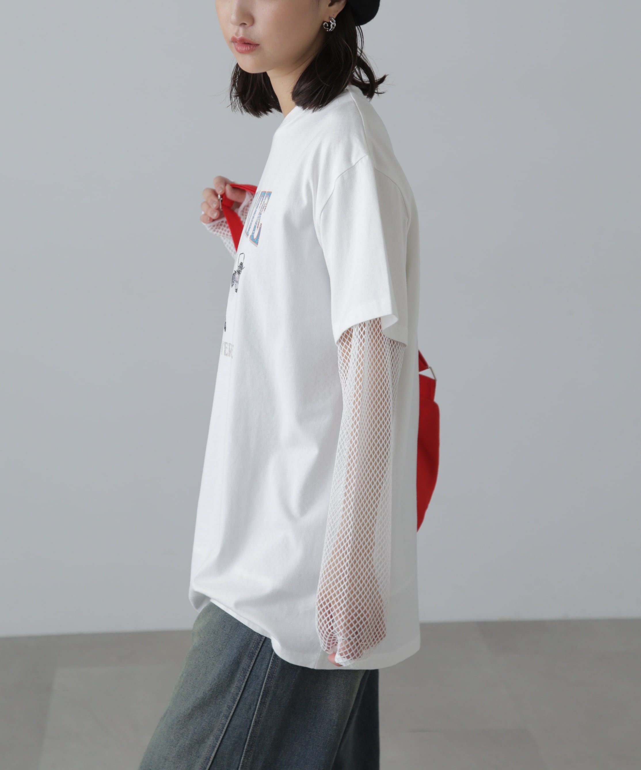  「ヴィンテージライクプリントTシャツ」|Tシャツ・カットソー|