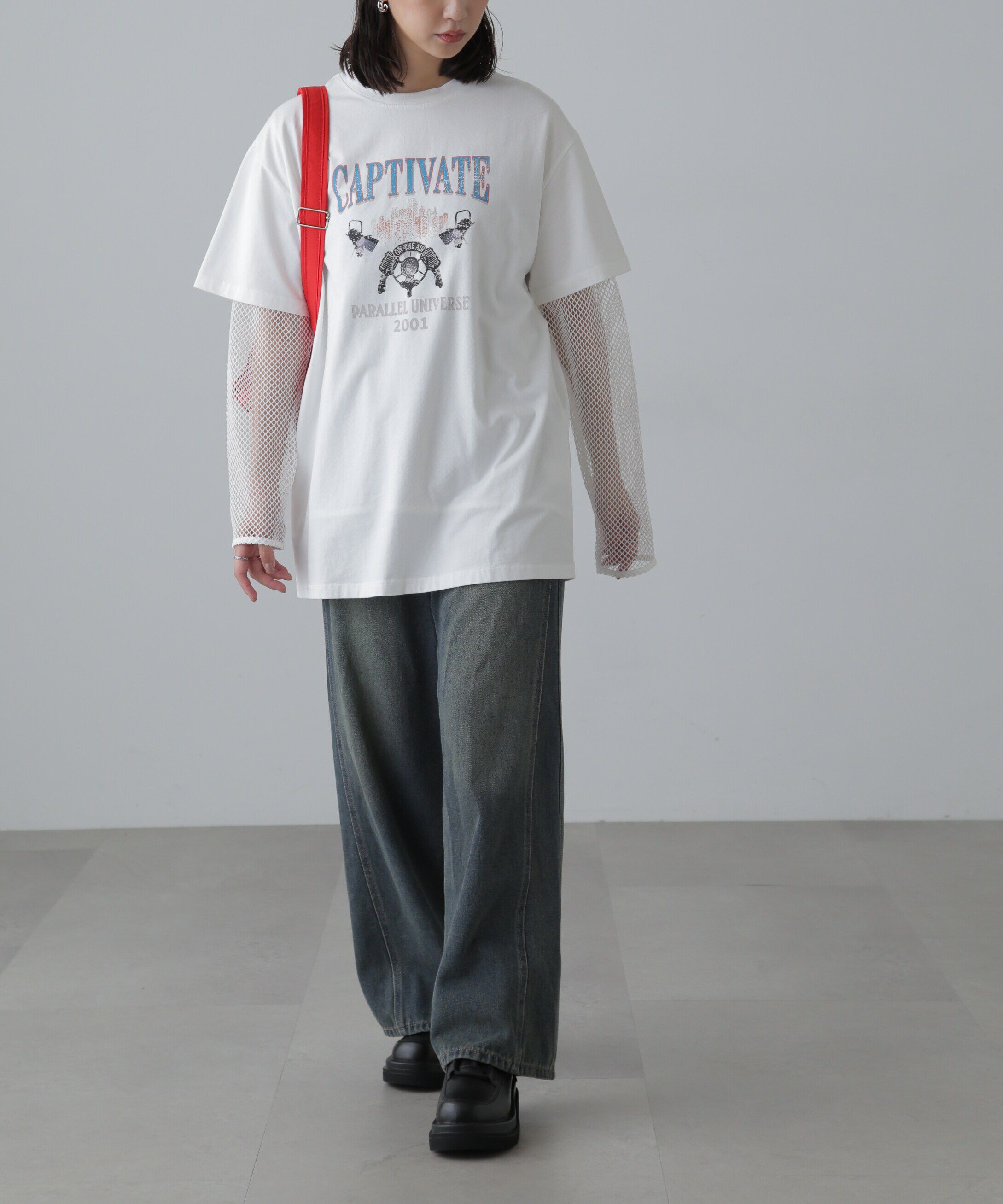  「ヴィンテージライクプリントTシャツ」|Tシャツ・カットソー|